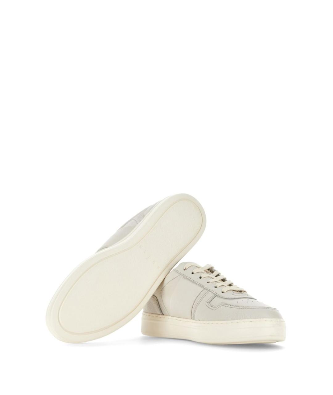 HOGAN Бежевые кожаные низкие кроссовки / кеды, фото 2