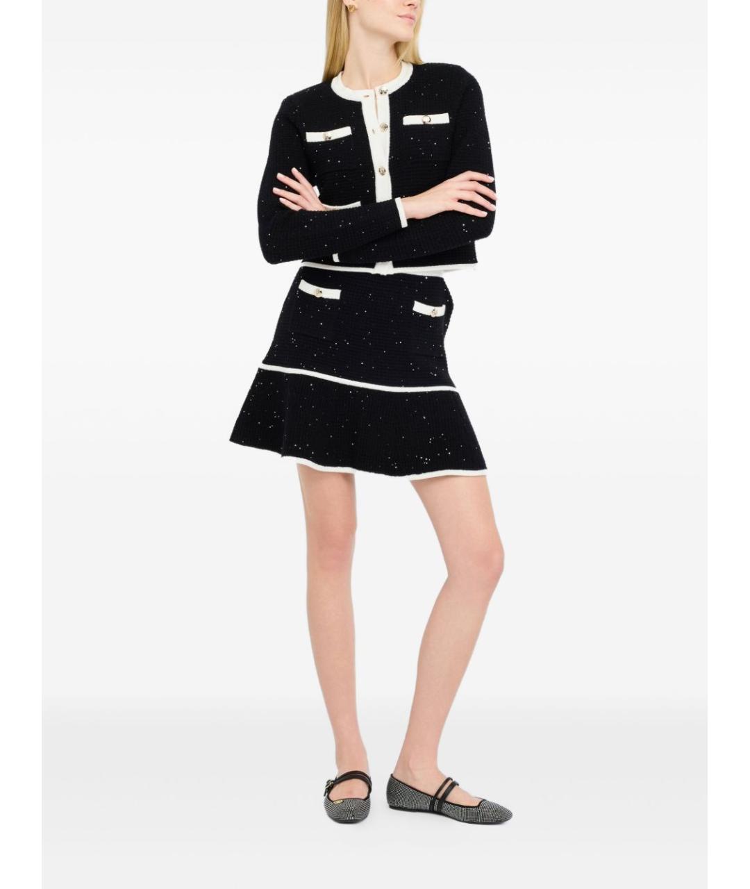 LIU JO Черный твидовый кардиган, фото 5