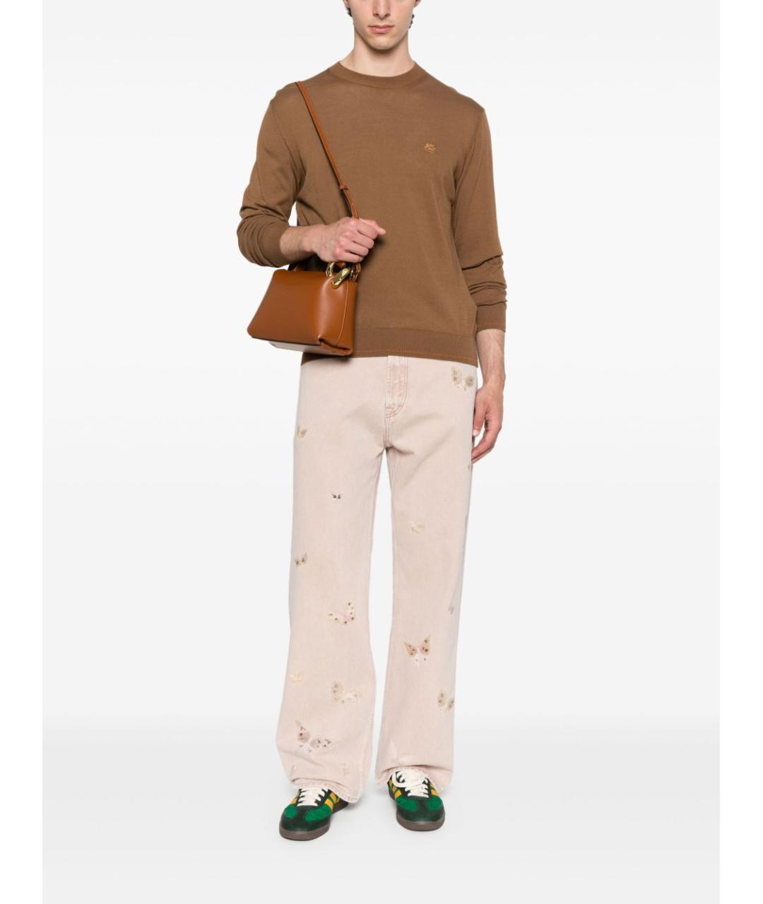 ETRO Коричневый хлопковый джемпер / свитер, фото 4