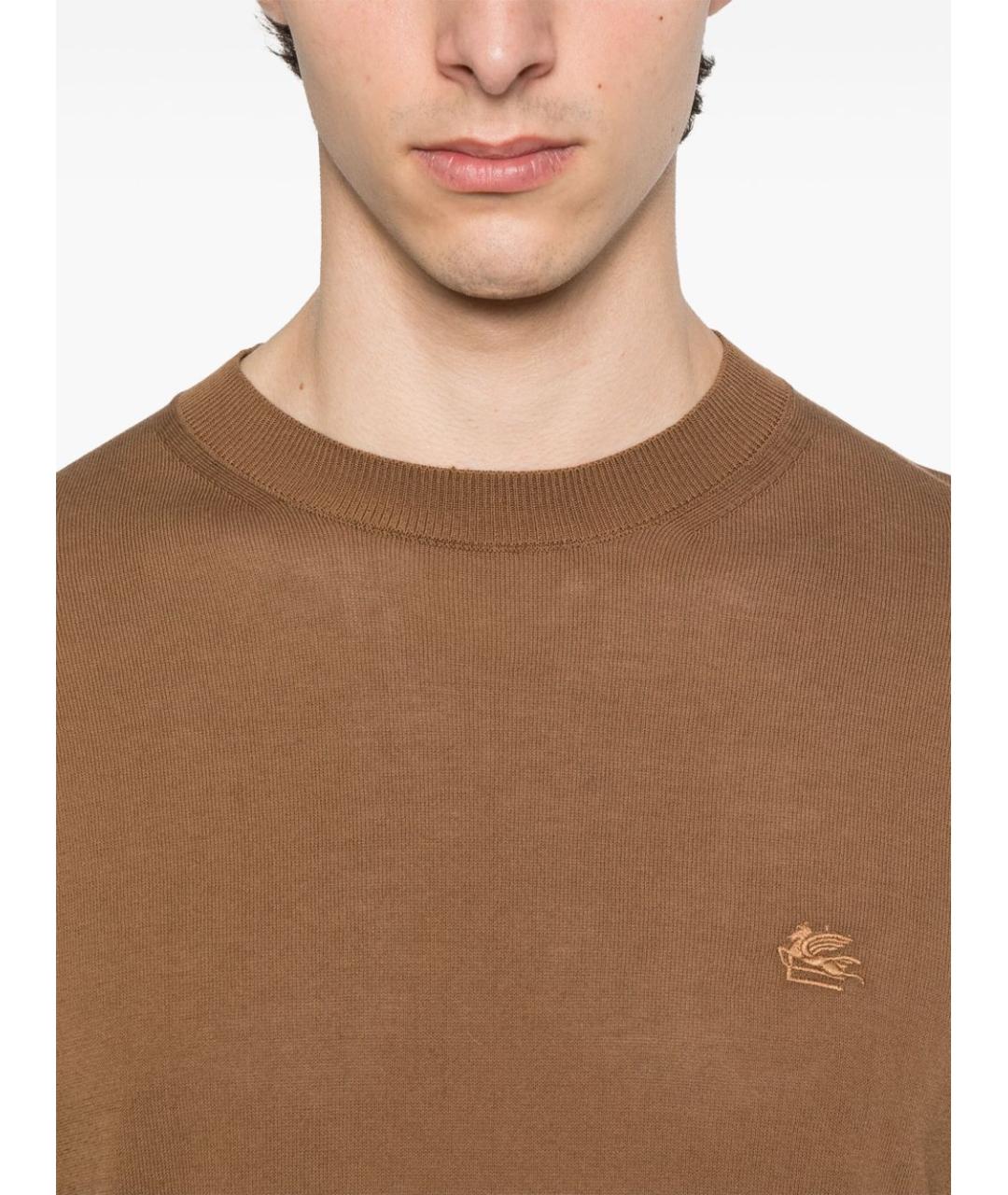 ETRO Коричневый хлопковый джемпер / свитер, фото 2