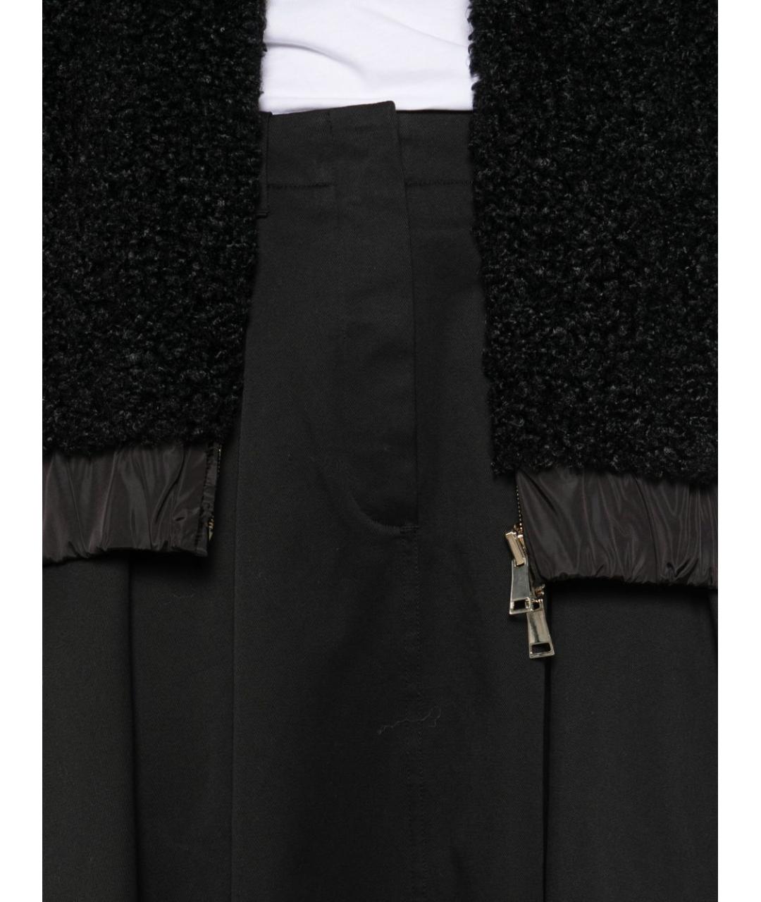 MONCLER Черная хлопковая юбка миди, фото 4