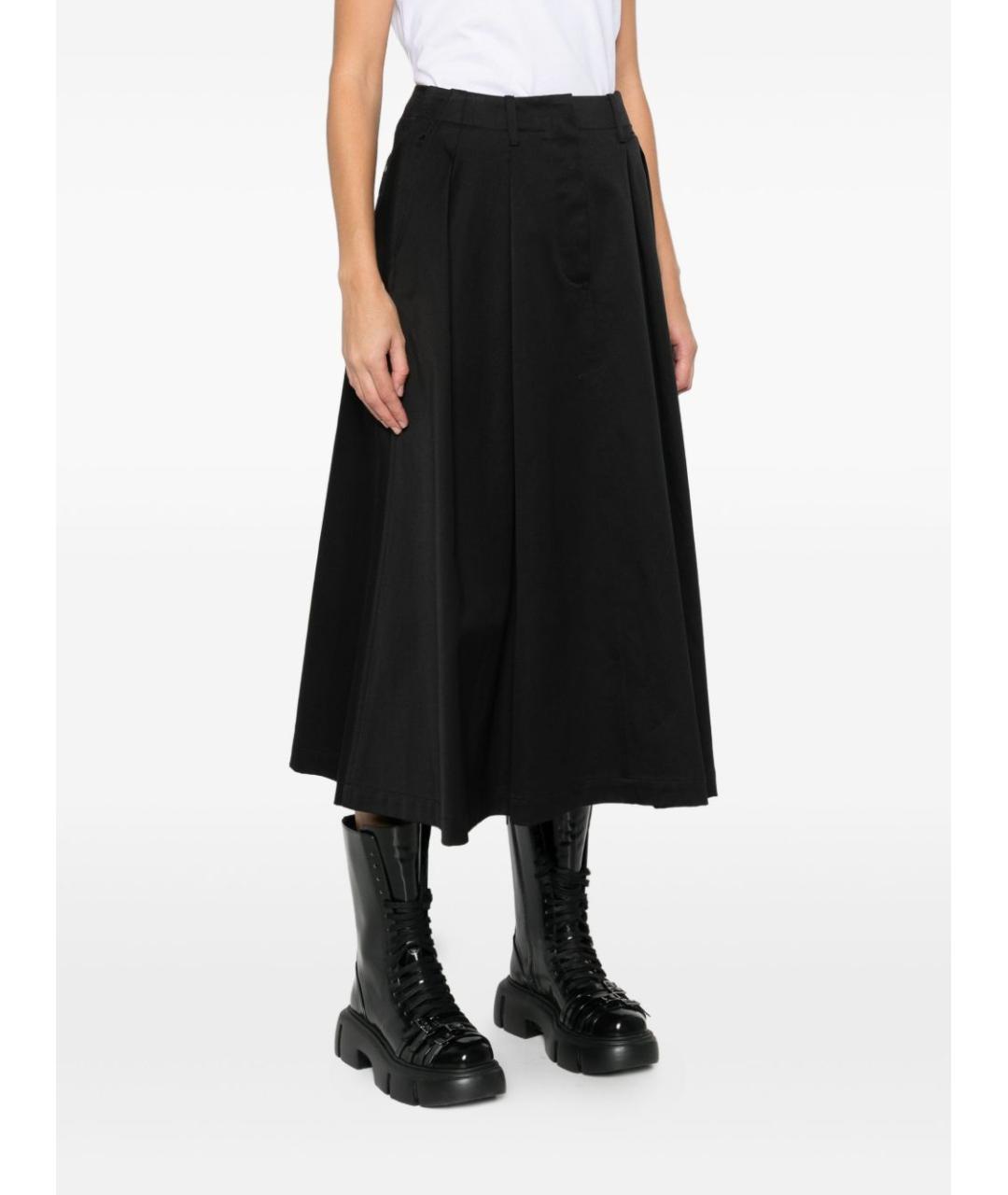 MONCLER Черная хлопковая юбка миди, фото 2