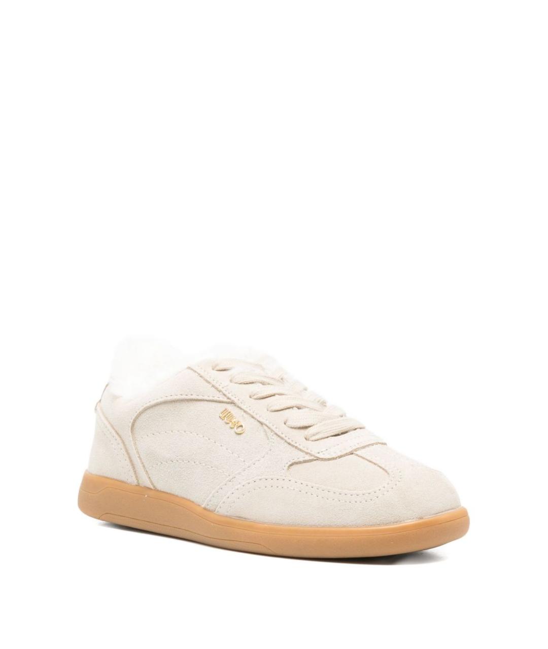 LIU JO Бежевые замшевые кеды, фото 3