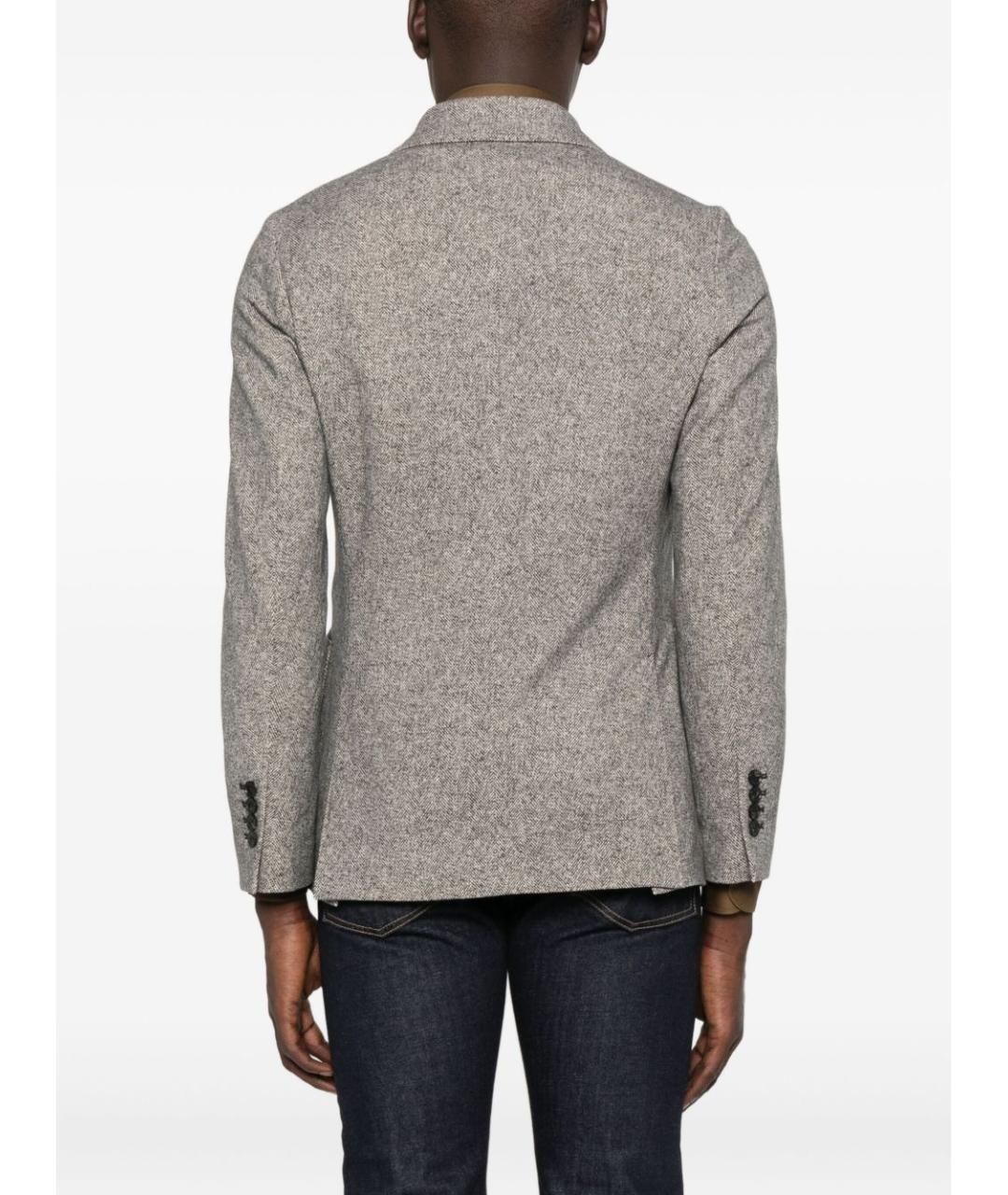 CIRCOLO 1901 Серый шерстяной пиджак, фото 3