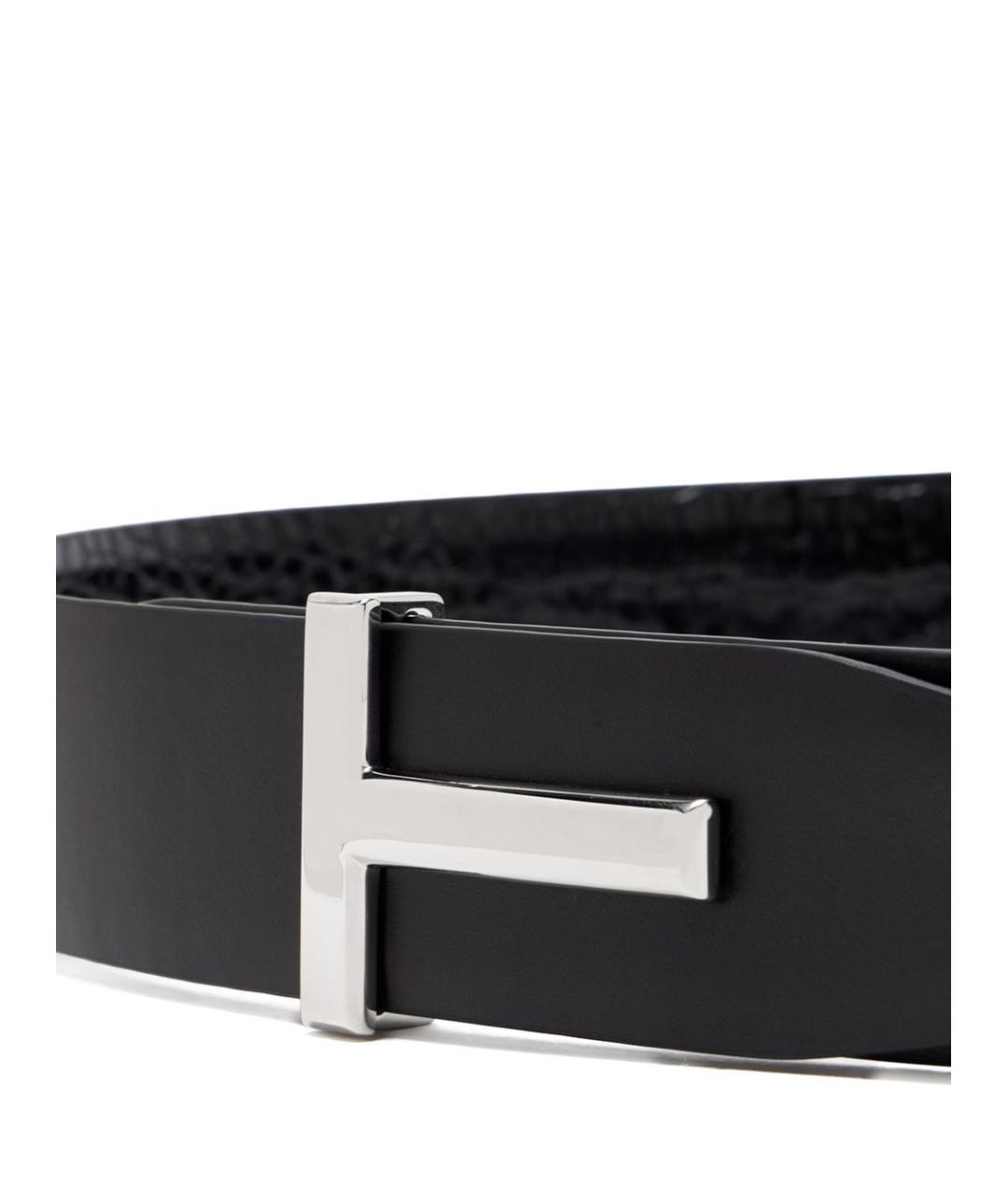 TOM FORD Черный кожаный ремень, фото 2