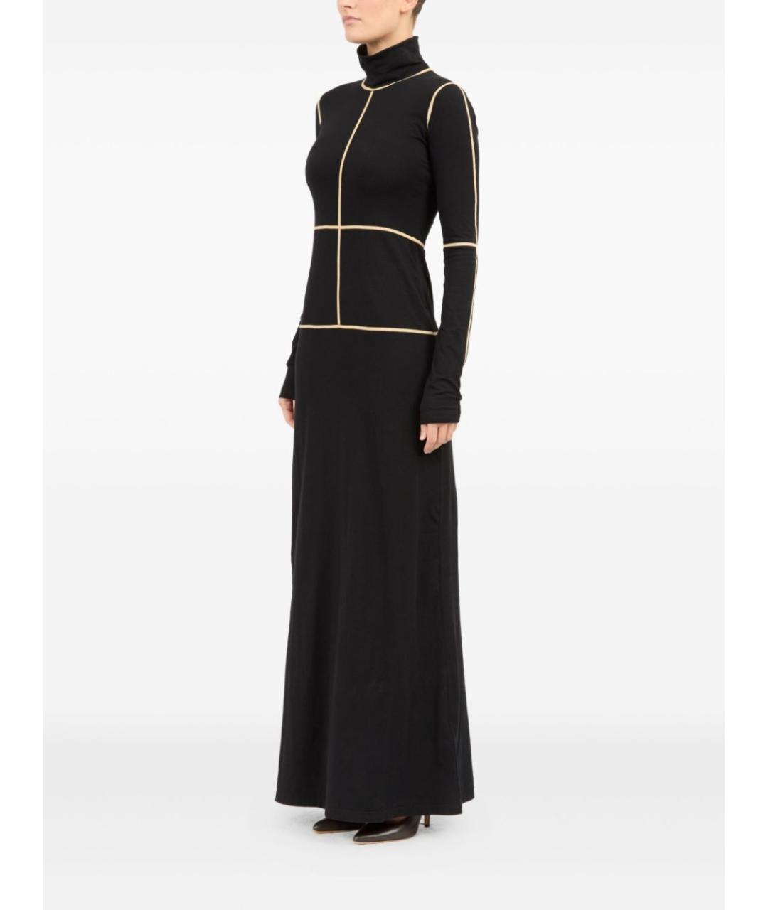 MM6 MAISON MARGIELA Черное хлопковое повседневное платье, фото 7