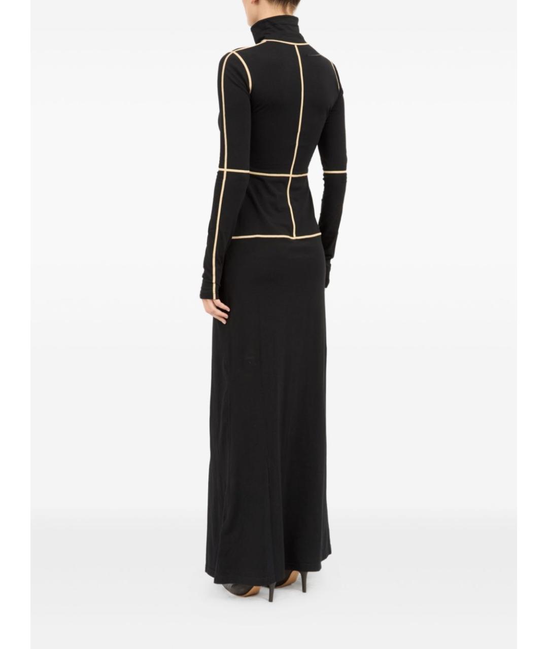 MM6 MAISON MARGIELA Черное хлопковое повседневное платье, фото 6