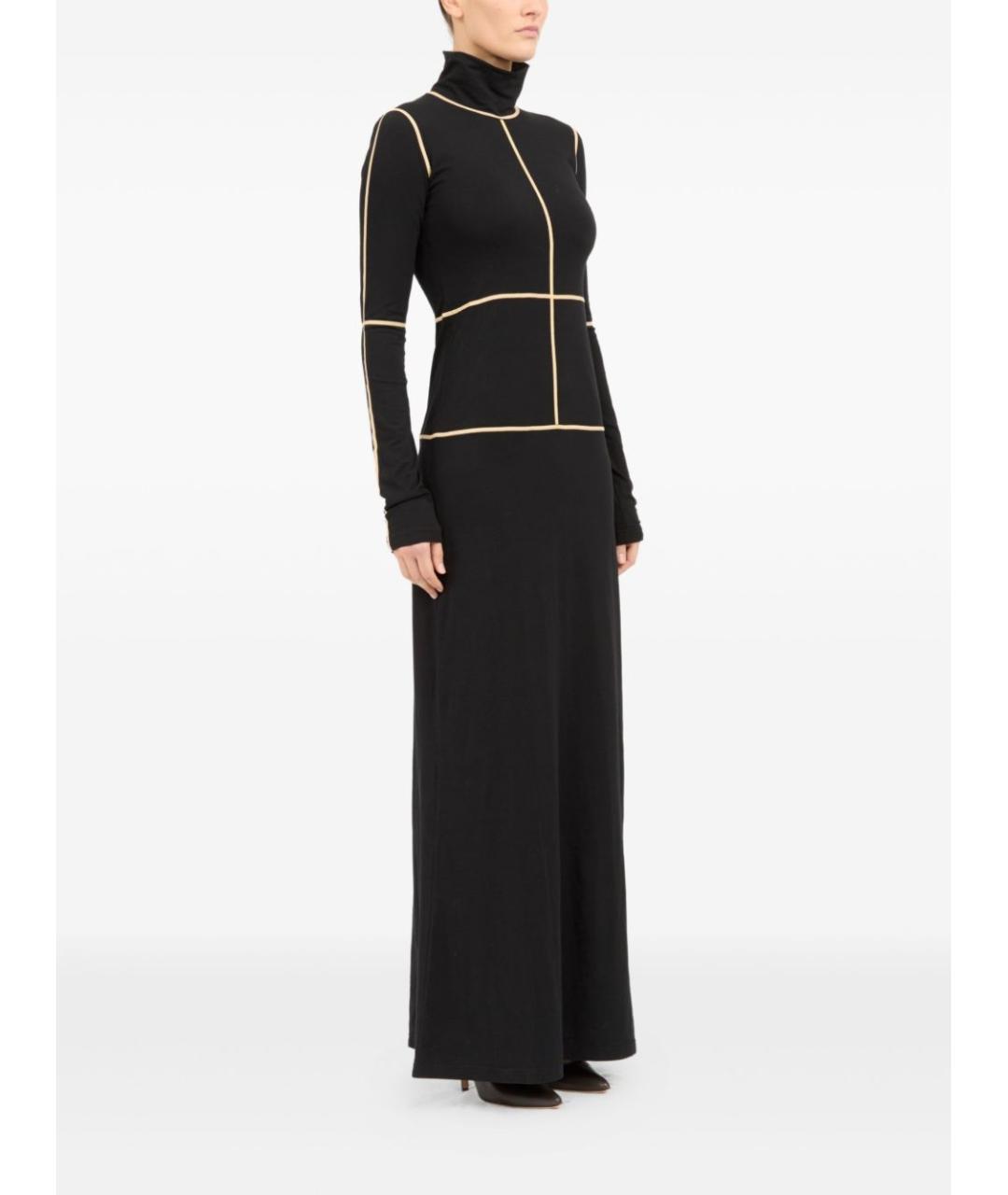 MM6 MAISON MARGIELA Черное хлопковое повседневное платье, фото 4