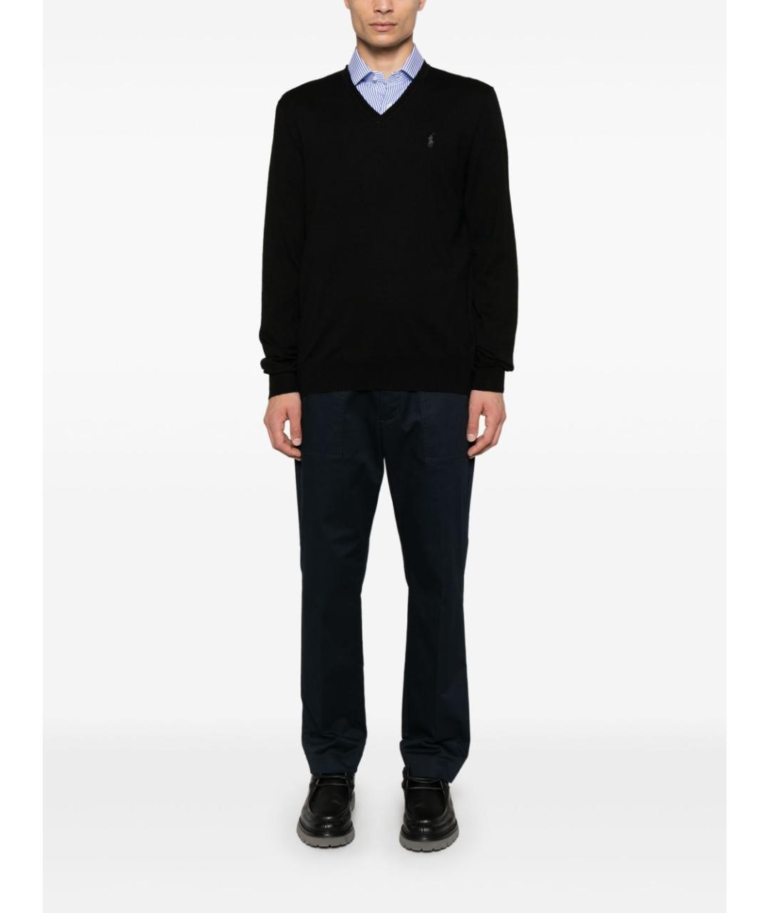 POLO RALPH LAUREN Черный шерстяной джемпер / свитер, фото 2
