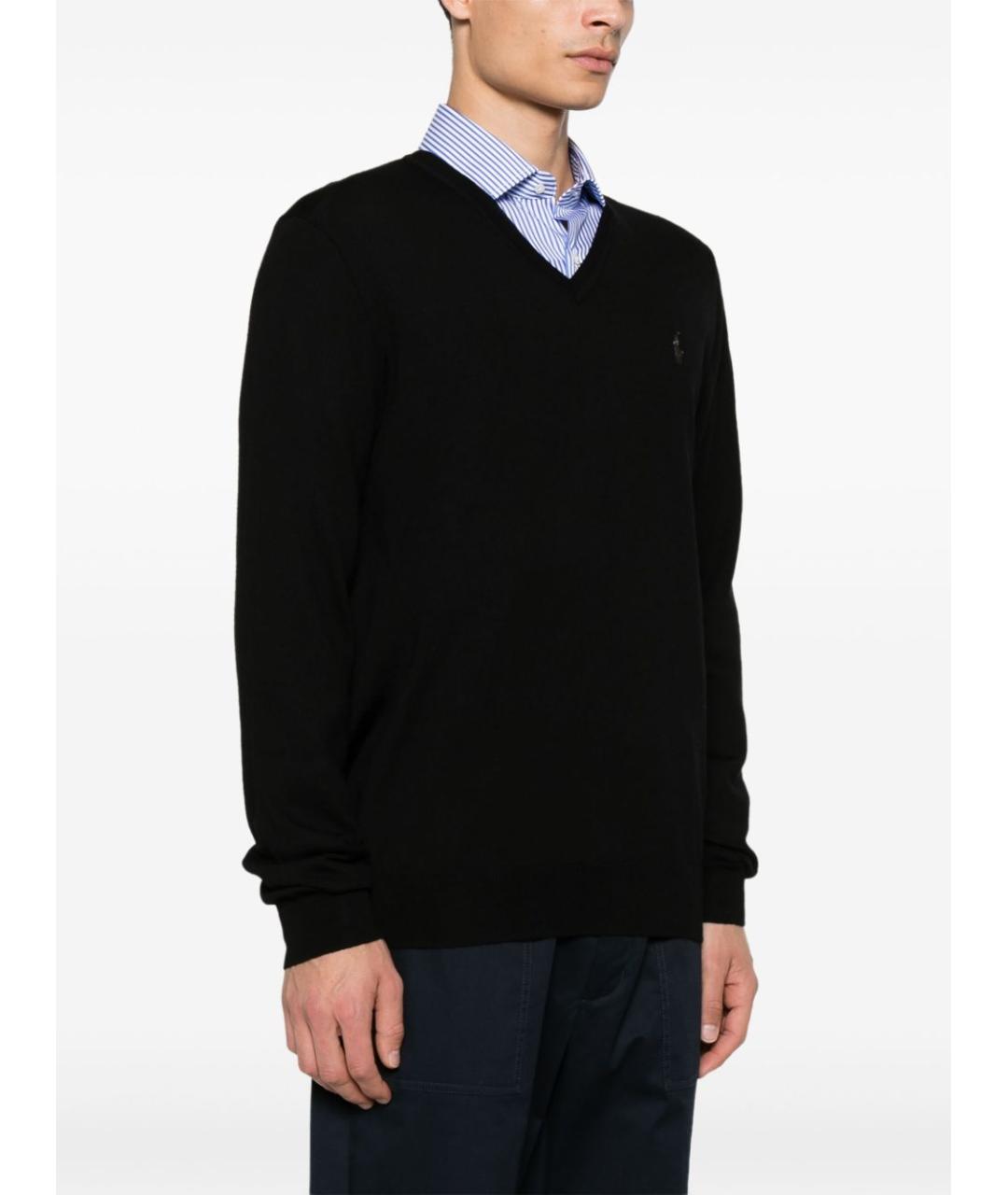 POLO RALPH LAUREN Черный шерстяной джемпер / свитер, фото 3