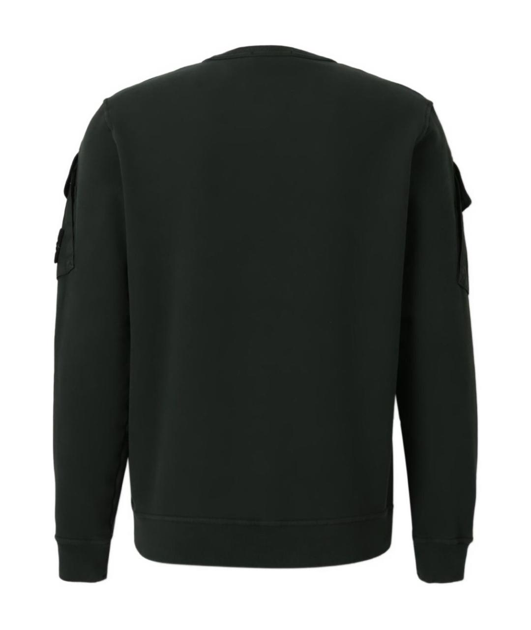 STONE ISLAND Зеленый хлопковый джемпер / свитер, фото 3