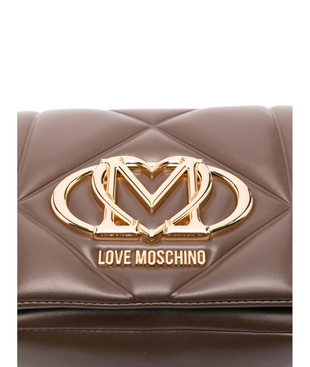 LOVE MOSCHINO Коричневая сумка через плечо из искусственной кожи, фото 2