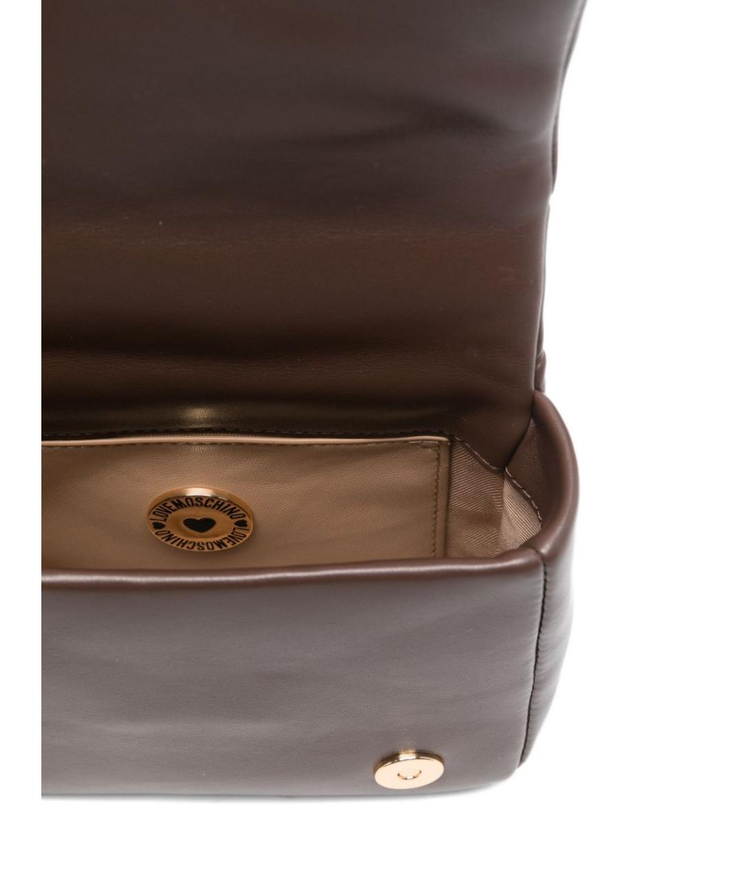 LOVE MOSCHINO Коричневая сумка через плечо из искусственной кожи, фото 5