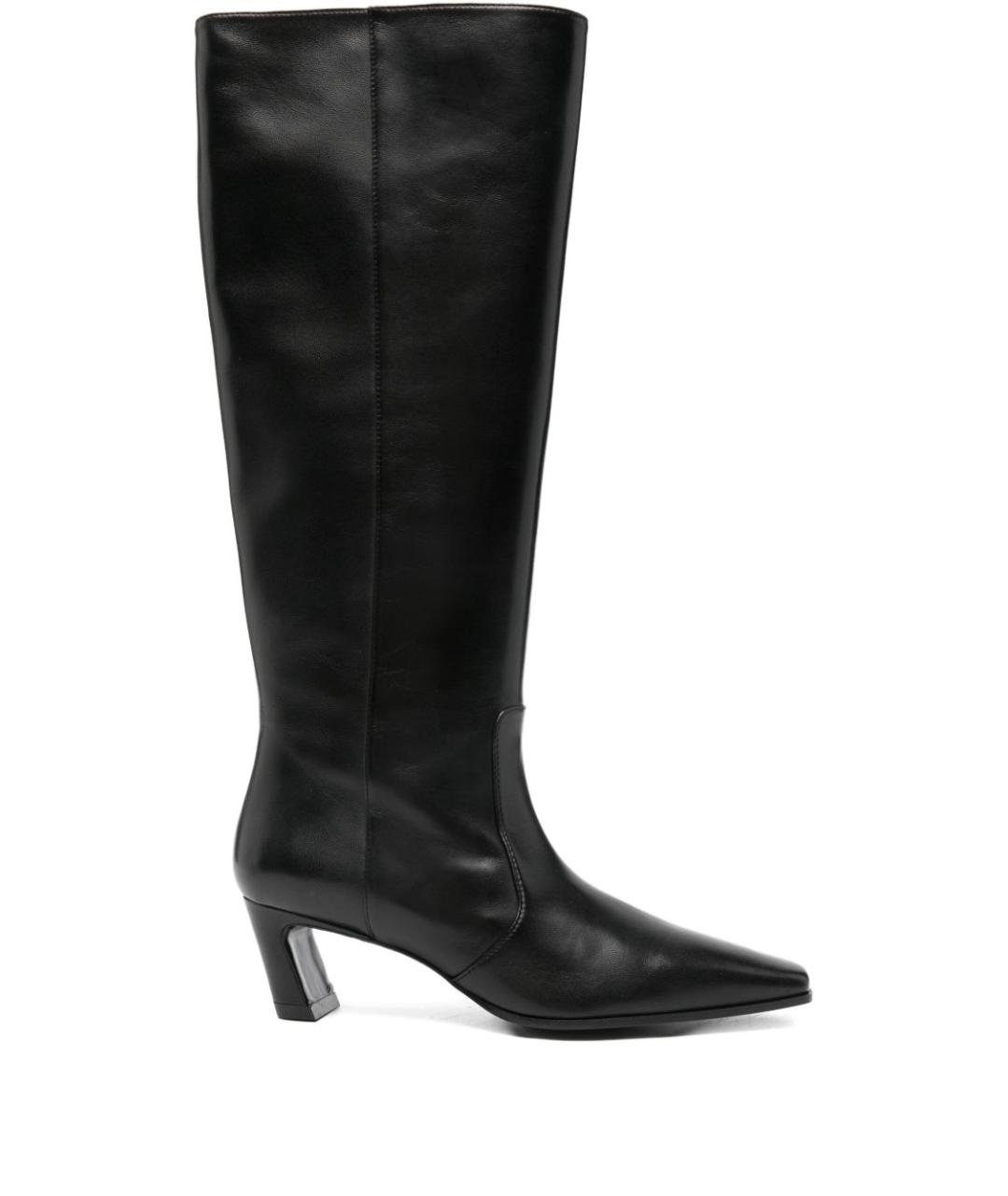 STUART WEITZMAN Черные кожаные сапоги, фото 1