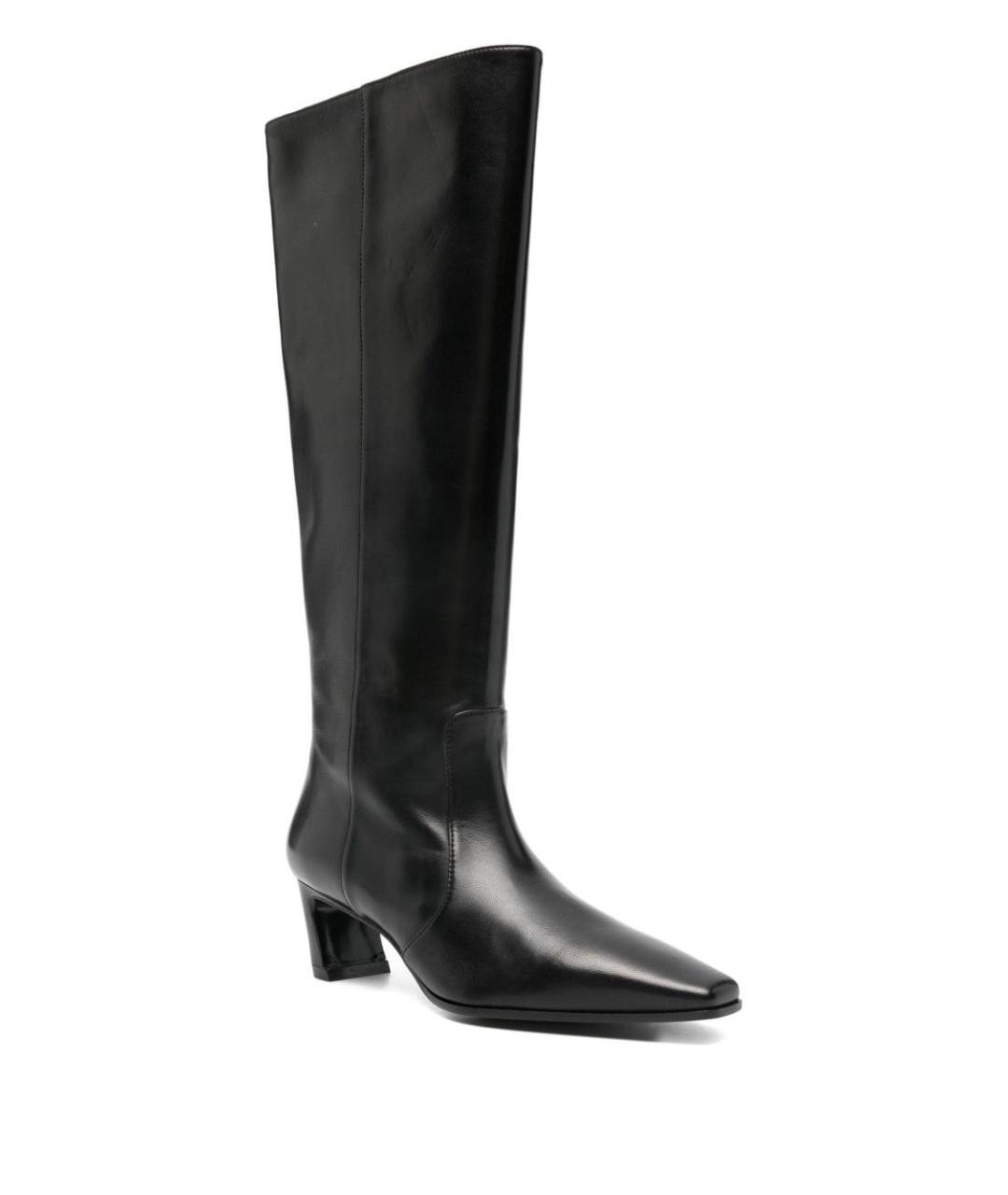 STUART WEITZMAN Черные кожаные сапоги, фото 3