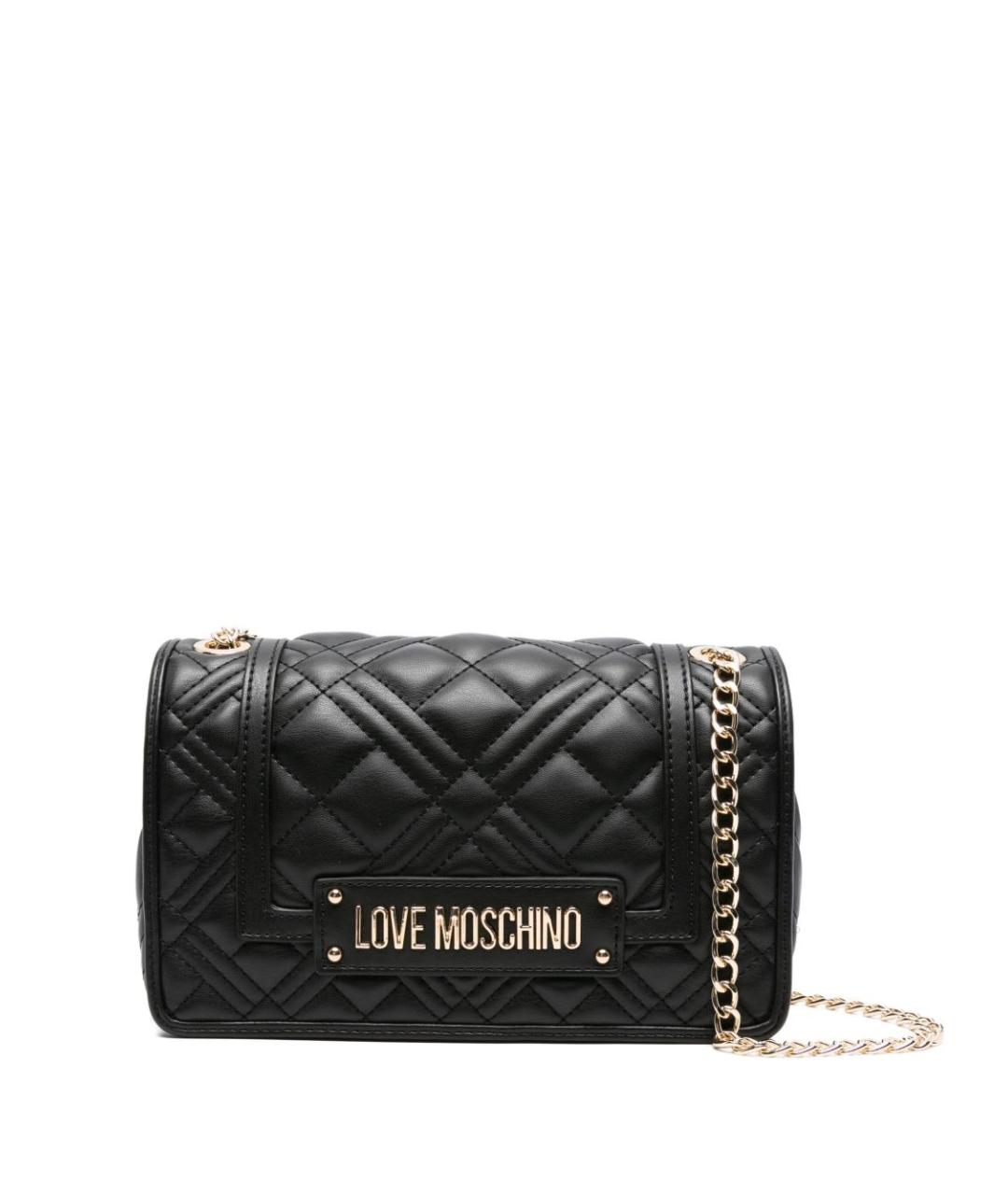 LOVE MOSCHINO Черная сумка через плечо из искусственной кожи, фото 1