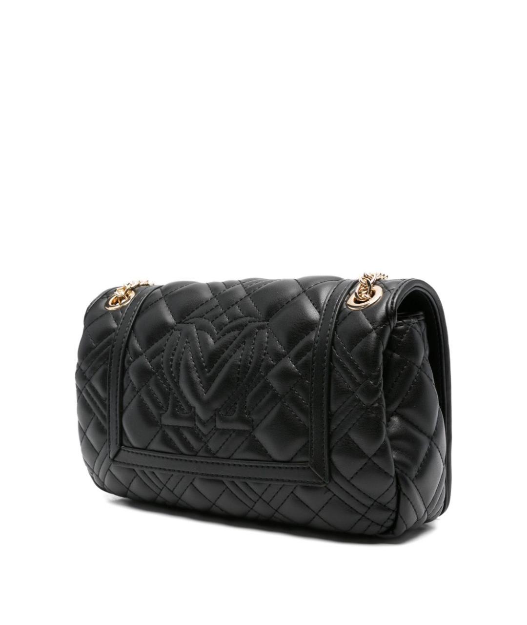 LOVE MOSCHINO Черная сумка через плечо из искусственной кожи, фото 2