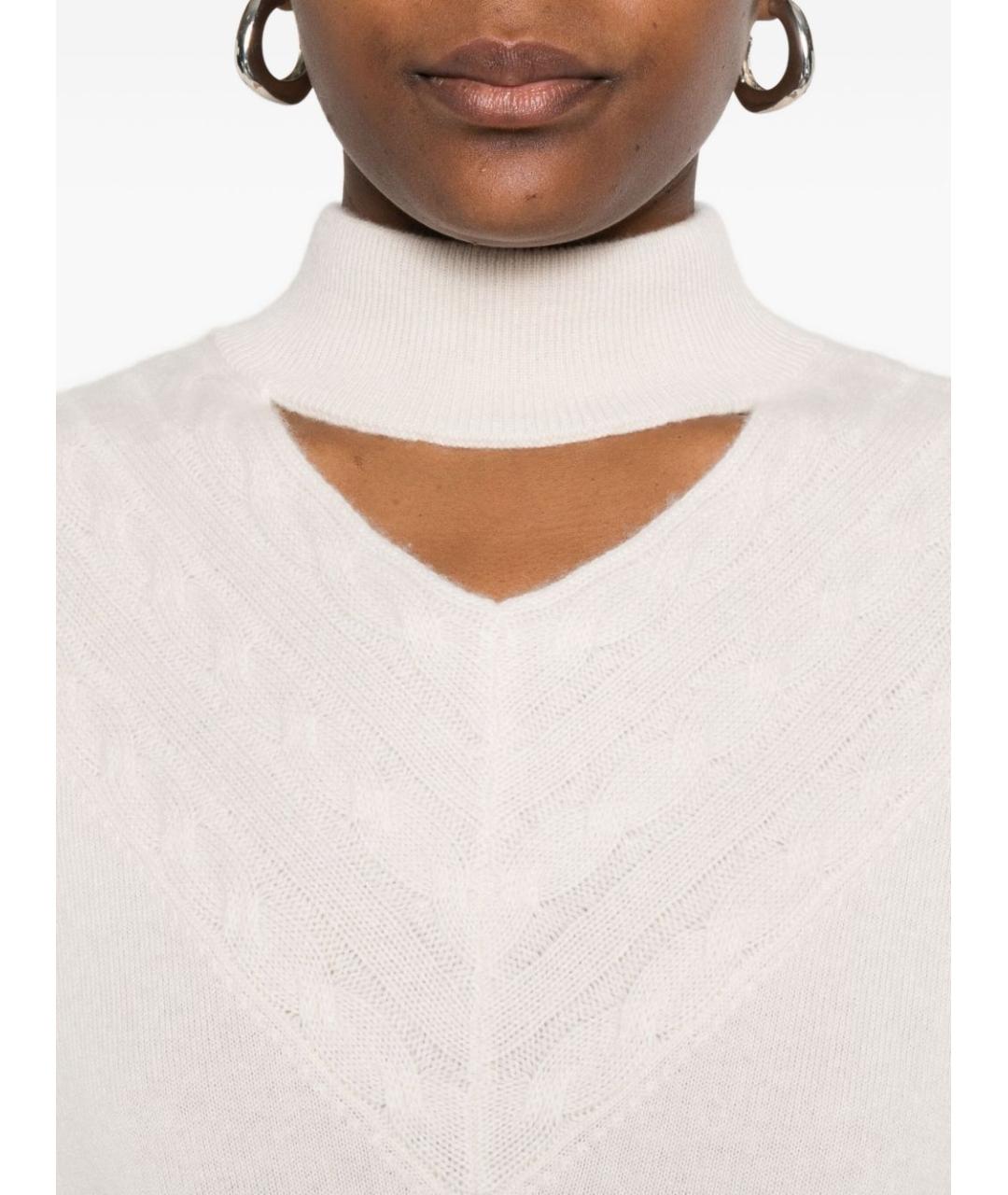 BLUGIRL Бежевый шерстяной джемпер / свитер, фото 5