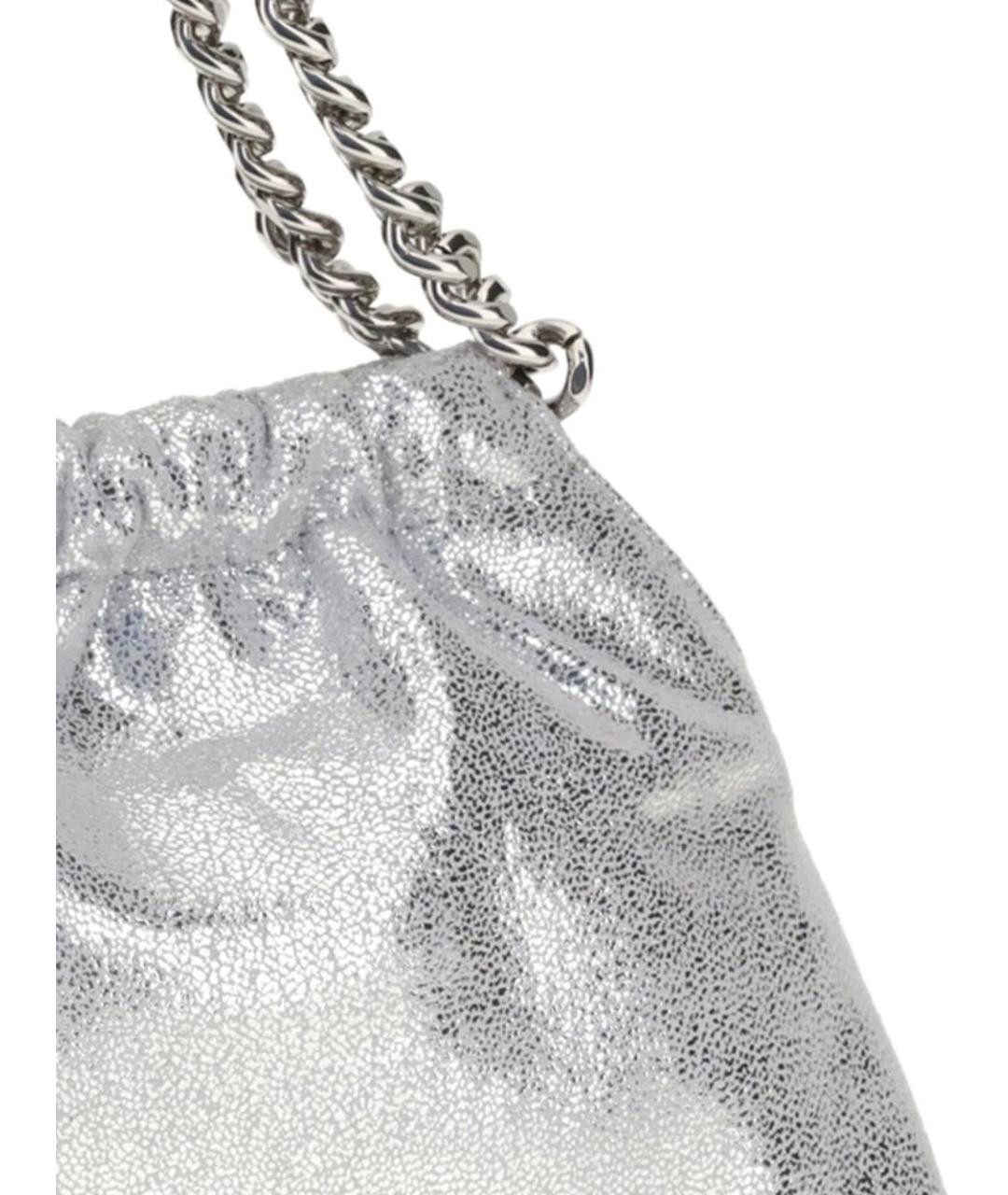 STELLA MCCARTNEY Серебряная синтетическая сумка тоут, фото 4