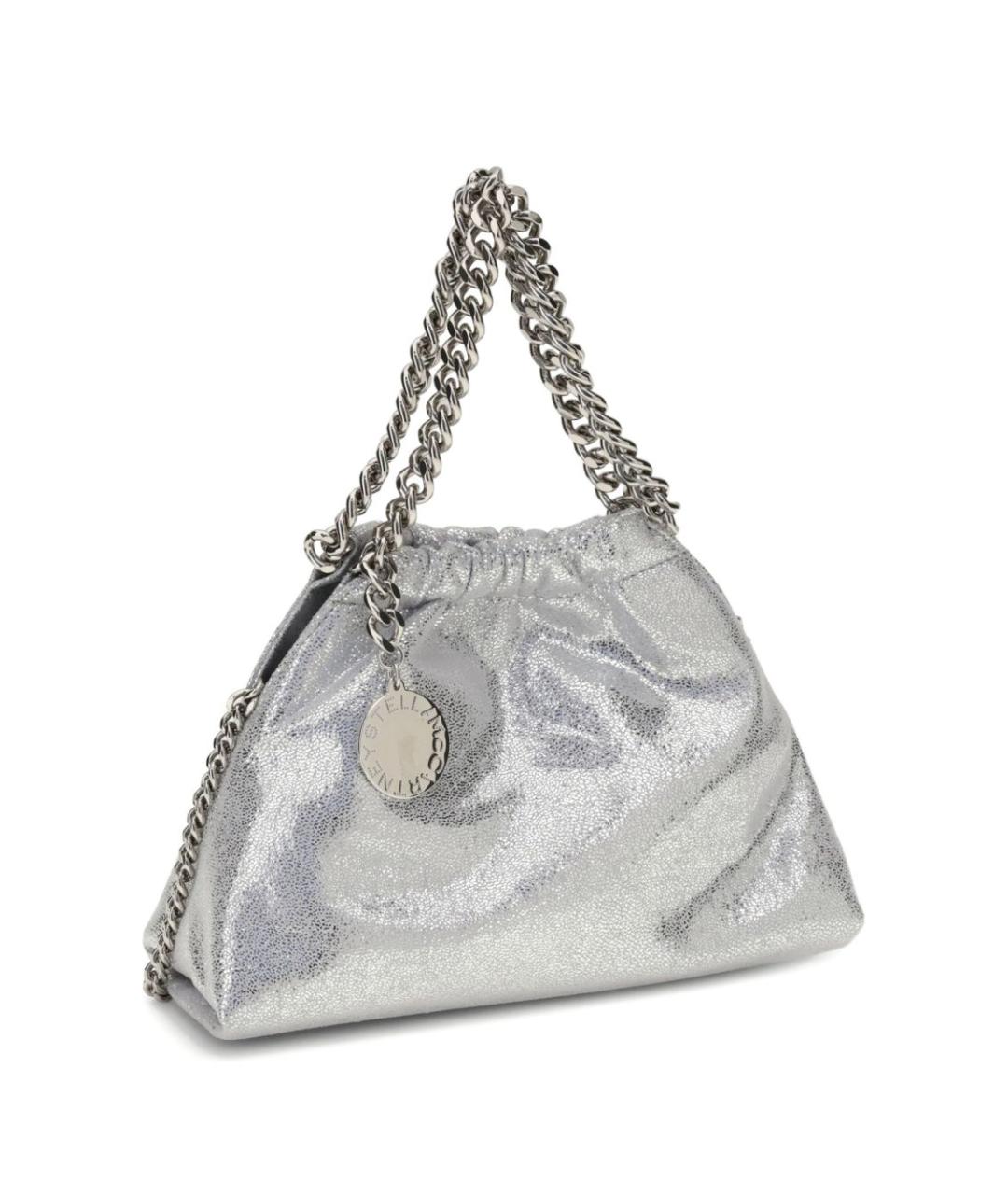 STELLA MCCARTNEY Серебряная синтетическая сумка тоут, фото 2