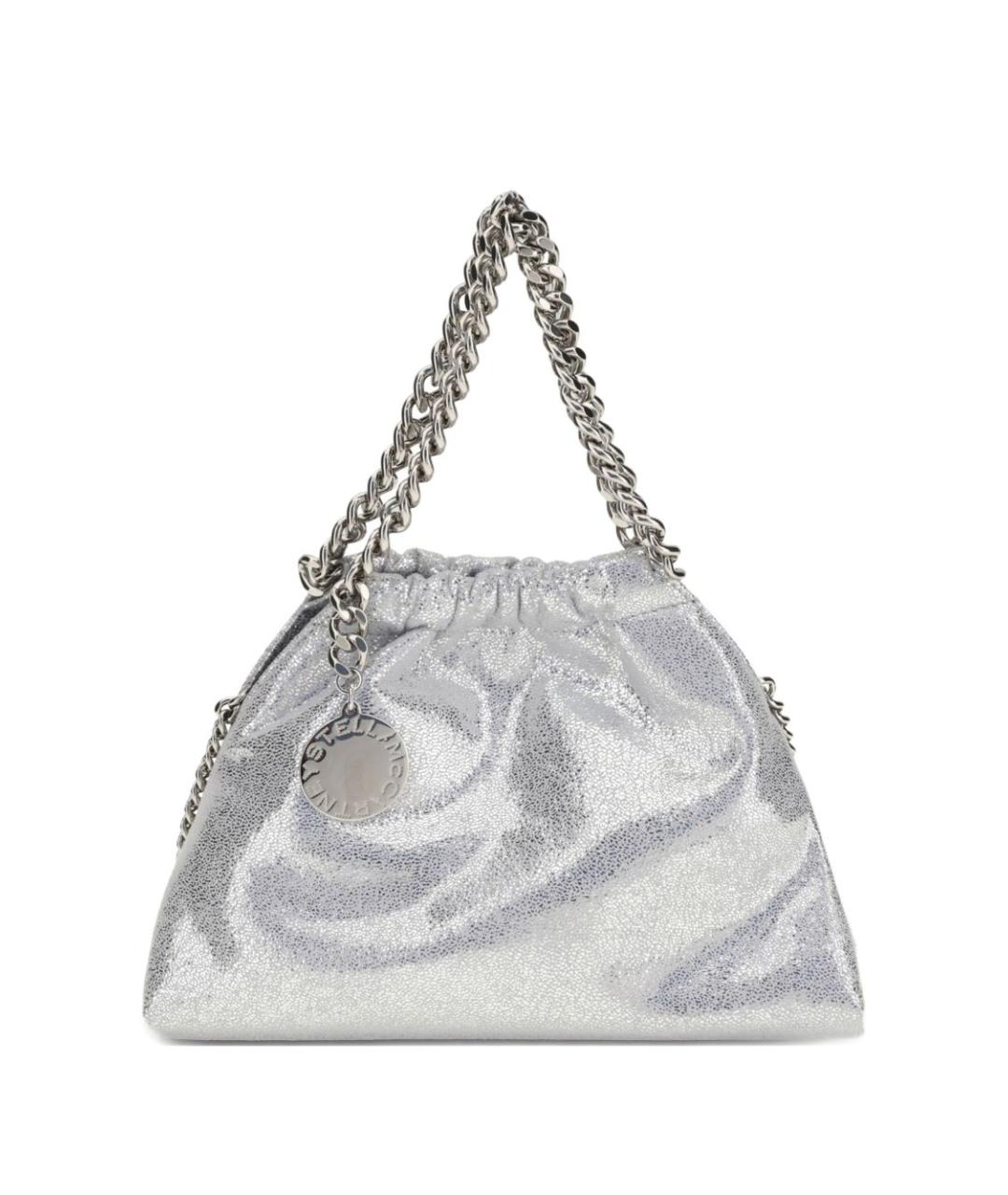 STELLA MCCARTNEY Серебряная синтетическая сумка тоут, фото 1