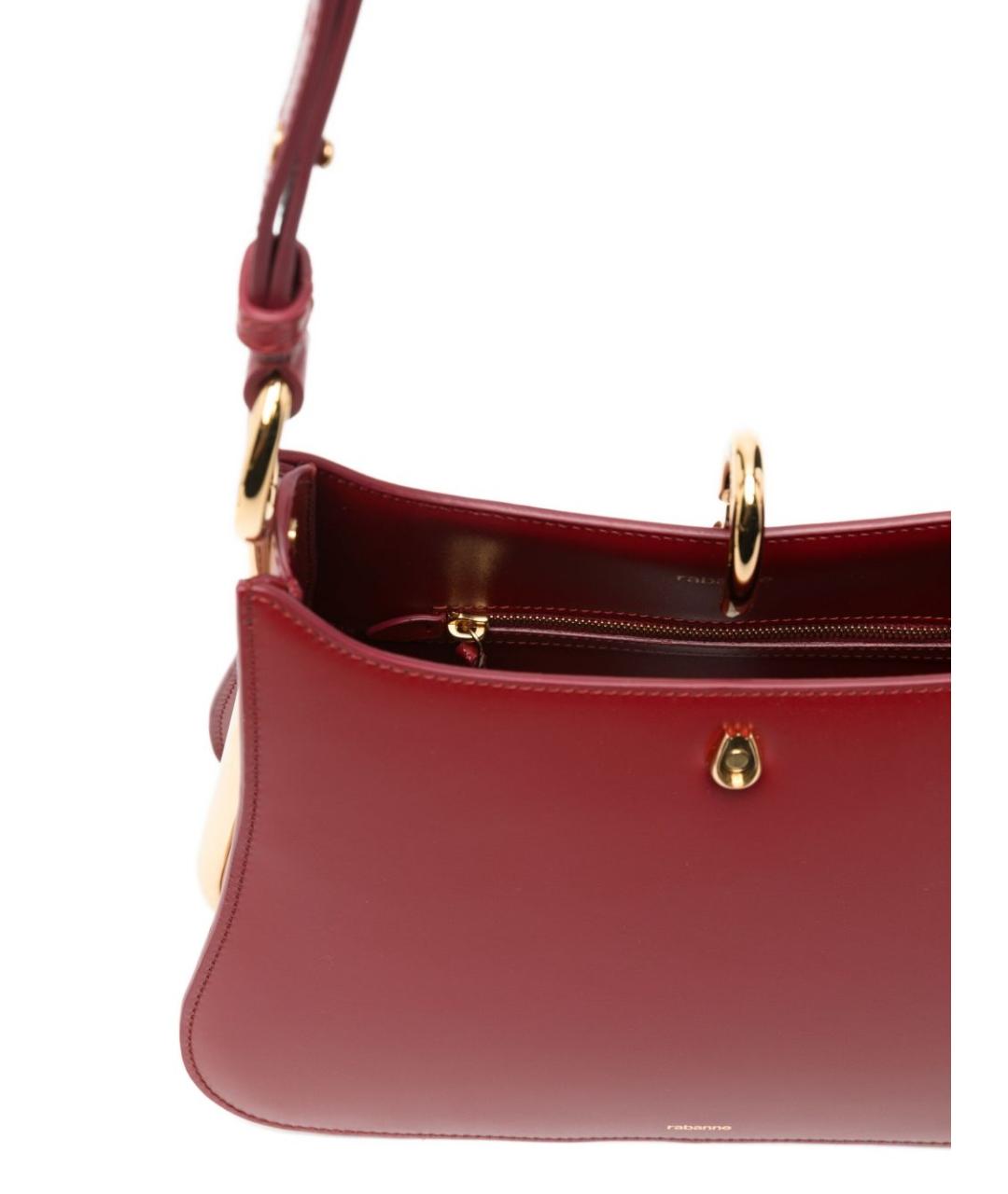 PACO RABANNE Красная кожаная сумка через плечо, фото 2
