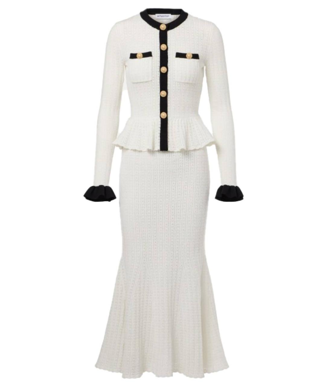 SELF-PORTRAIT Белое полиэстеровое повседневное платье, фото 1