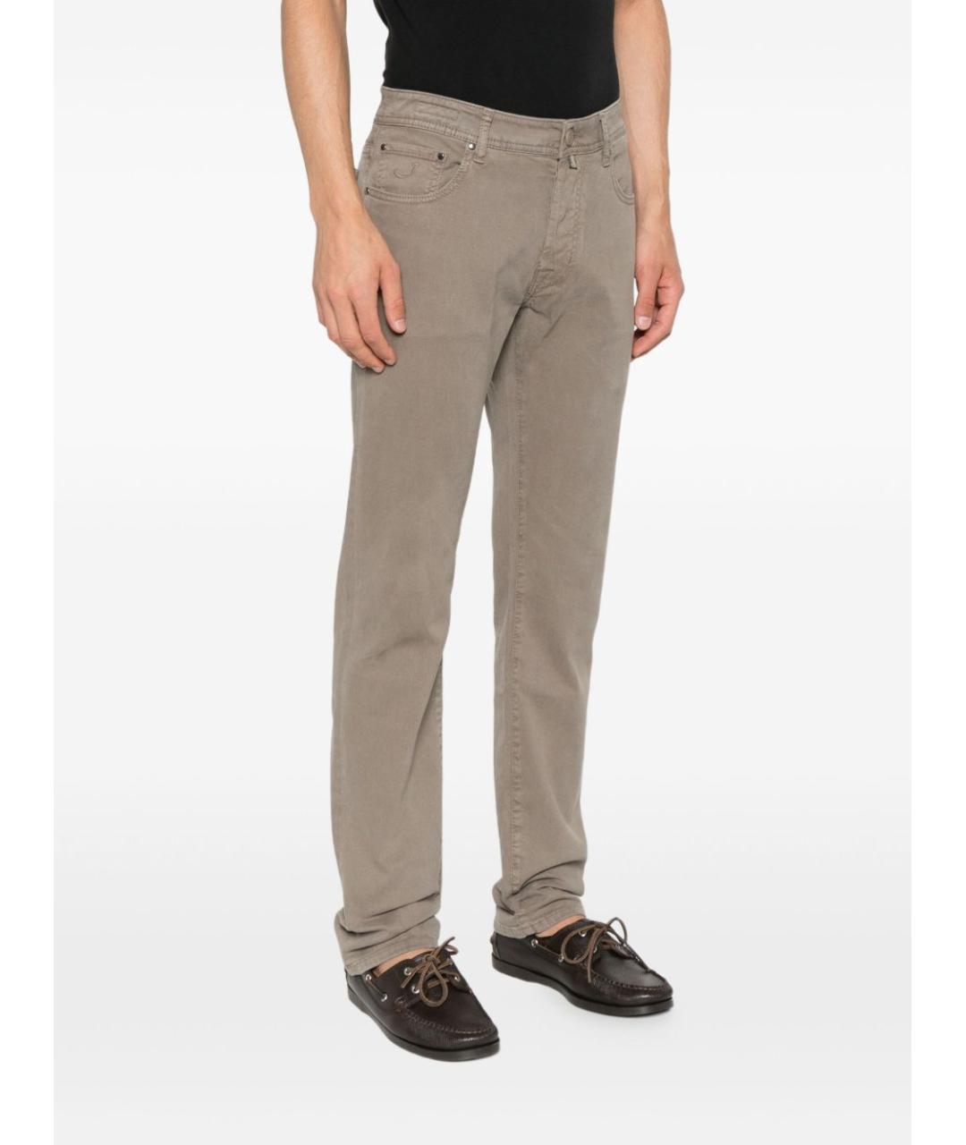 JACOB COHEN Серые хлопковые повседневные брюки, фото 4