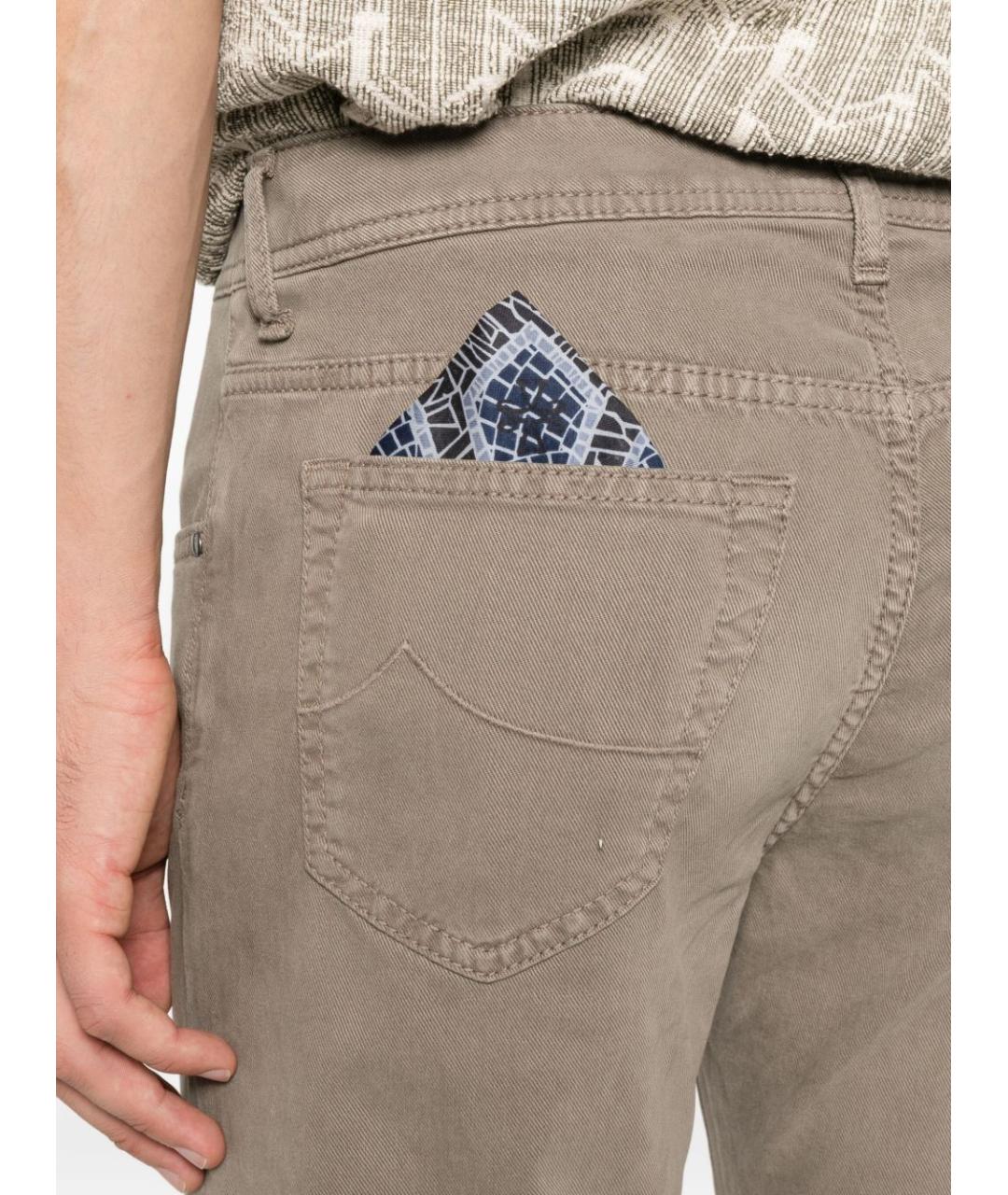 JACOB COHEN Серые хлопковые повседневные брюки, фото 2