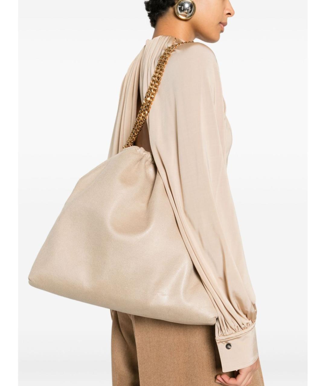 STELLA MCCARTNEY Бежевая сумка тоут из искусственной кожи, фото 4