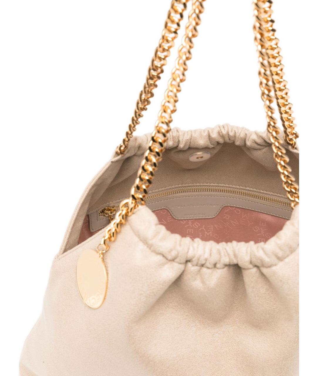 STELLA MCCARTNEY Бежевая сумка тоут из искусственной кожи, фото 3