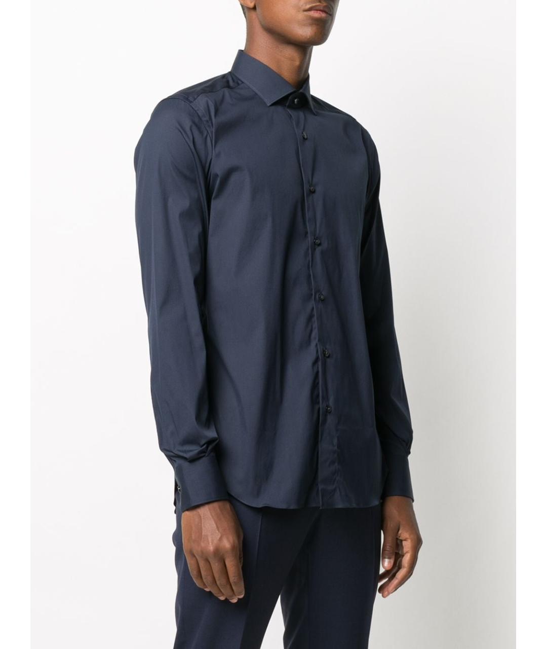 XACUS Синяя хлопковая классическая рубашка, фото 3