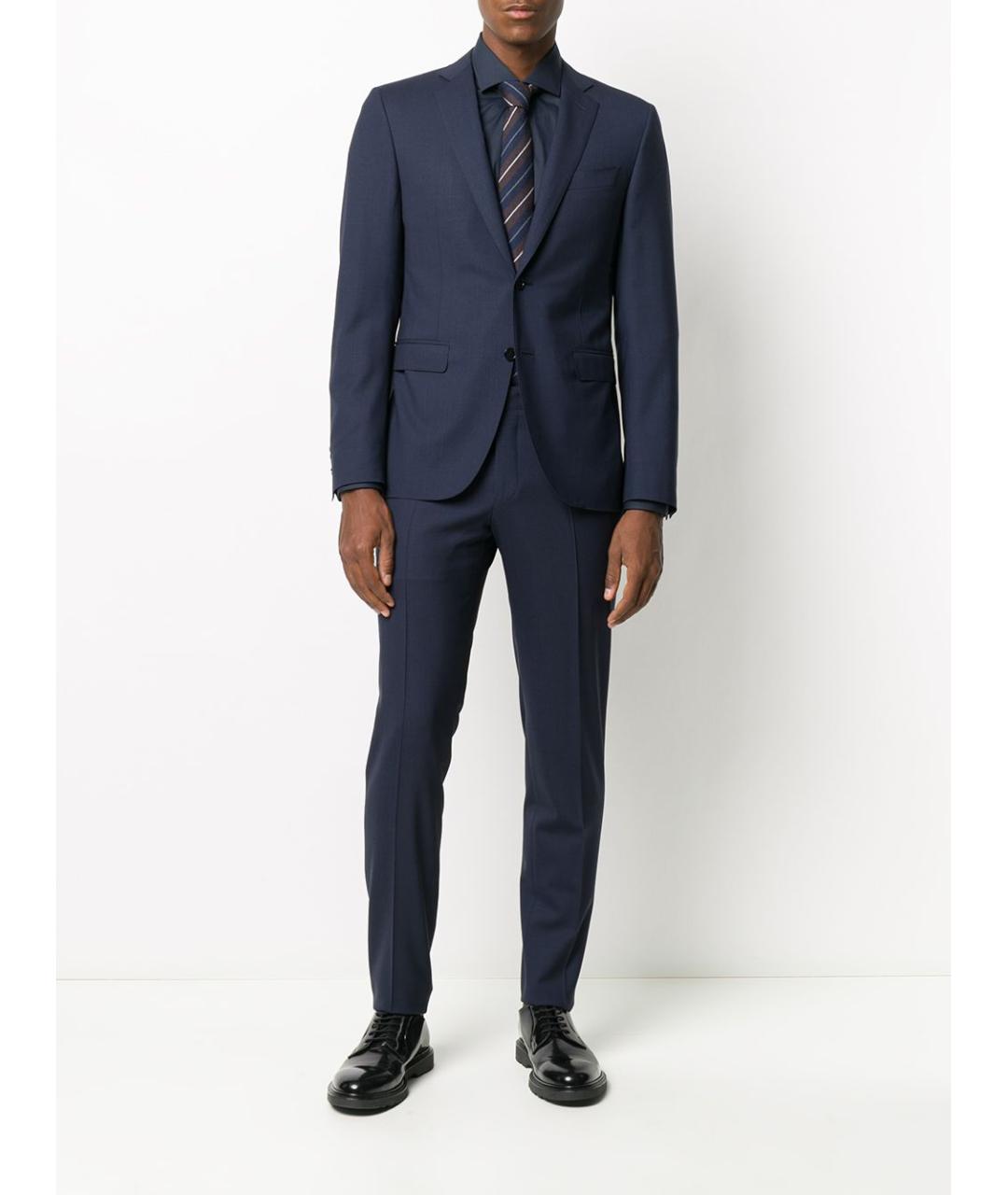 XACUS Синяя хлопковая классическая рубашка, фото 5