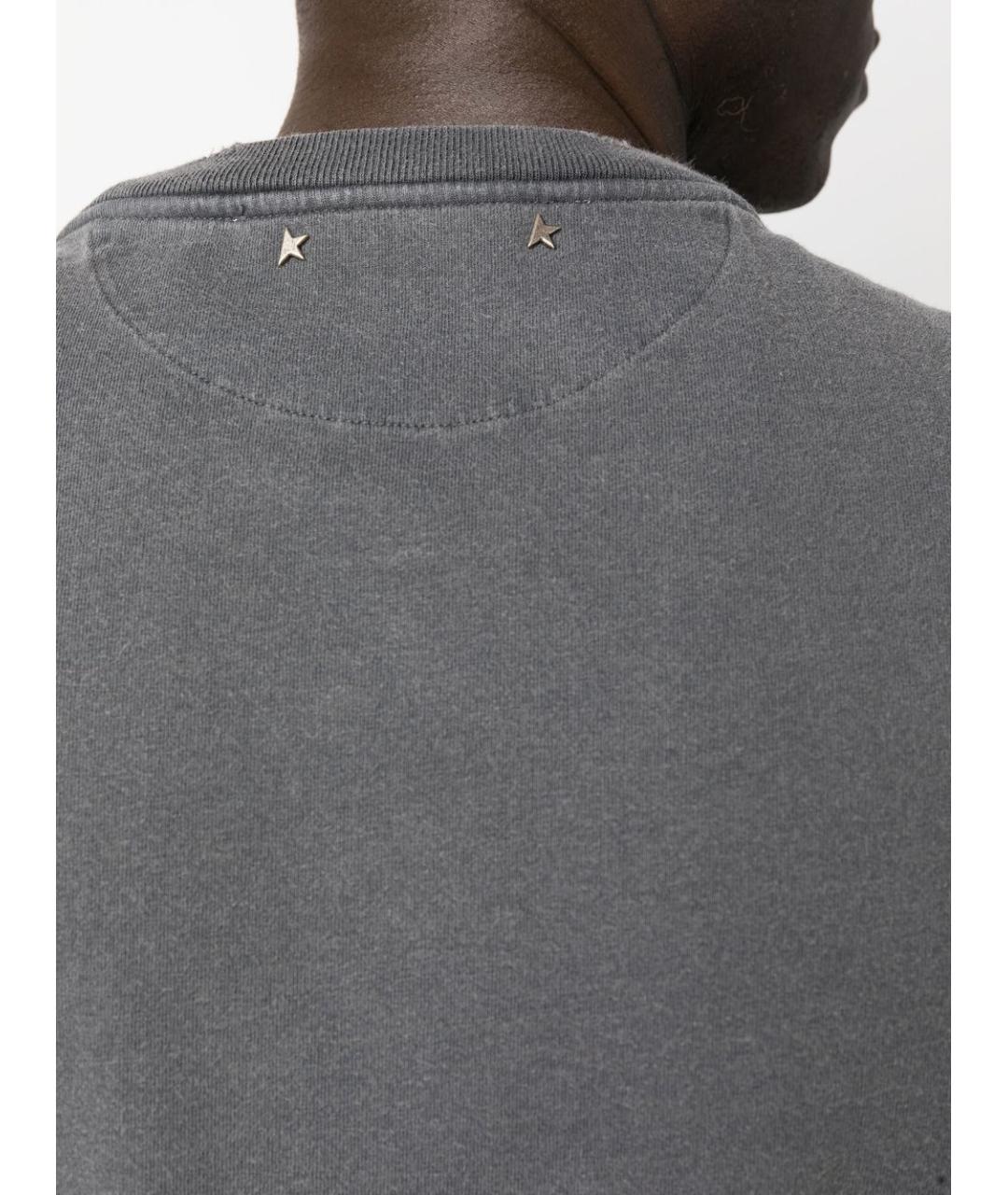 GOLDEN GOOSE DELUXE BRAND Серая хлопковая футболка, фото 2