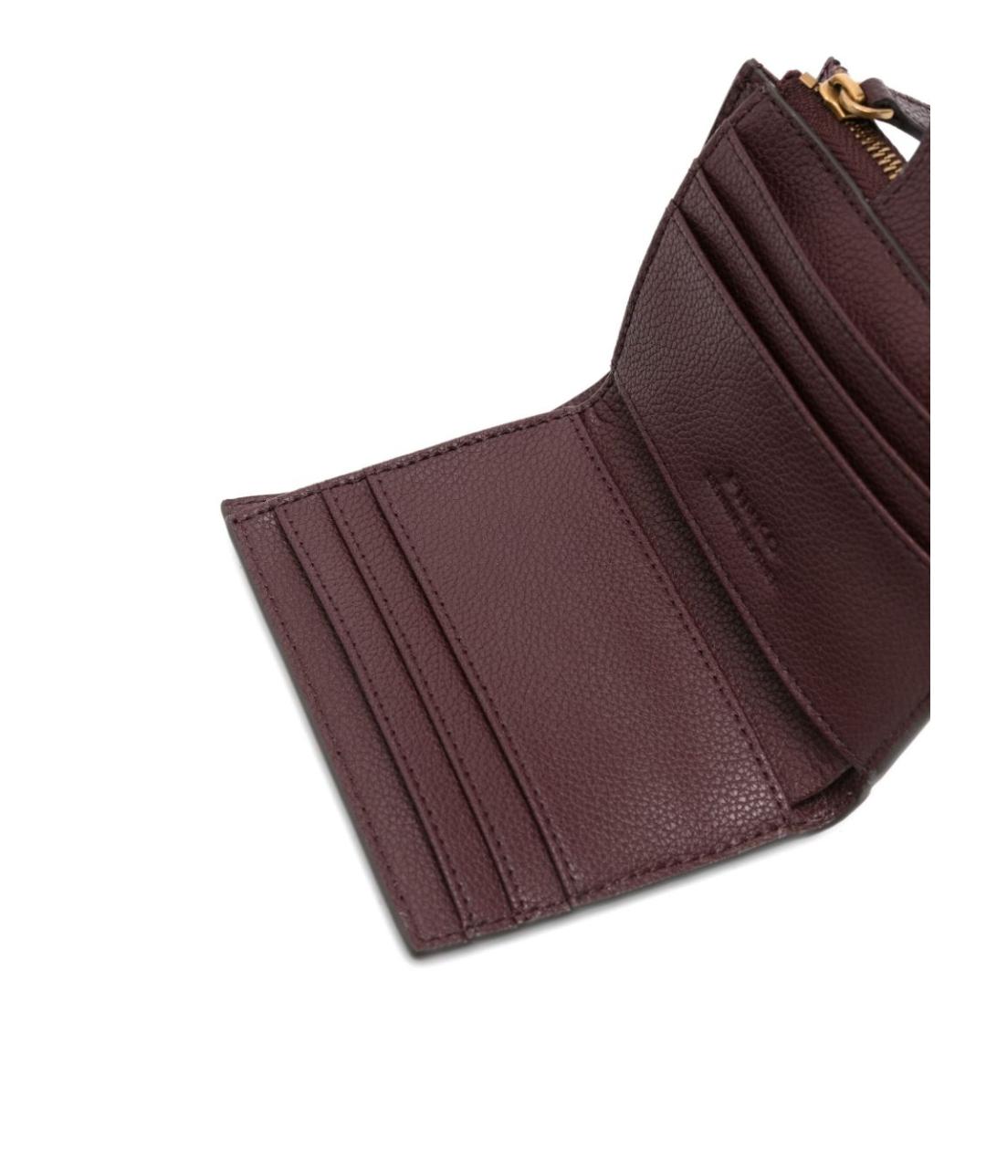 PINKO Бордовый кожаный кошелек, фото 3