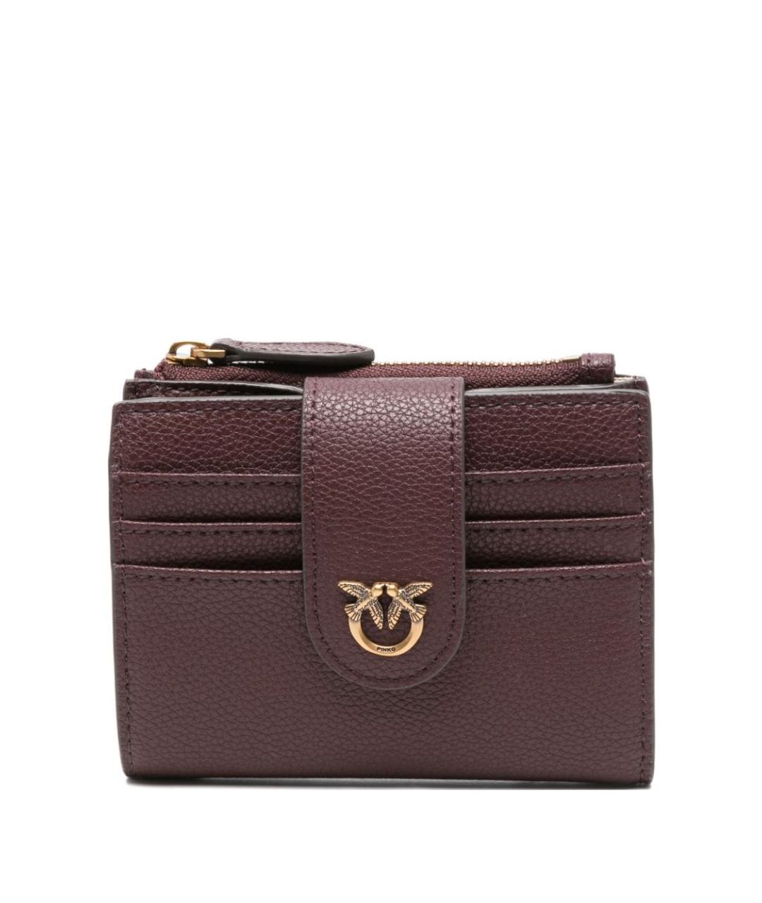 PINKO Бордовый кожаный кошелек, фото 1