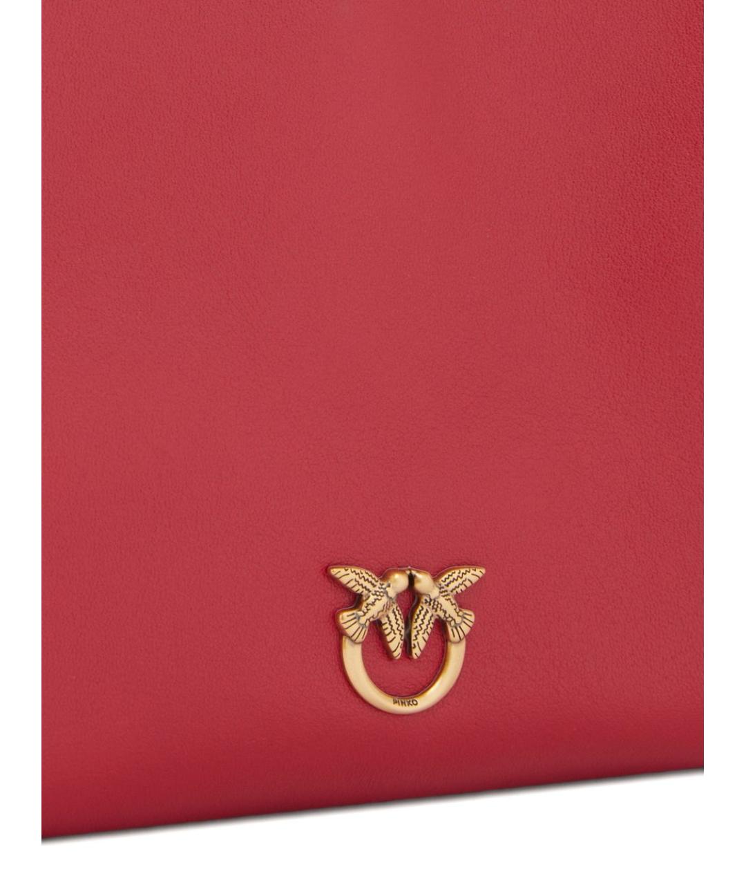 PINKO Красная кожаная сумка через плечо, фото 4
