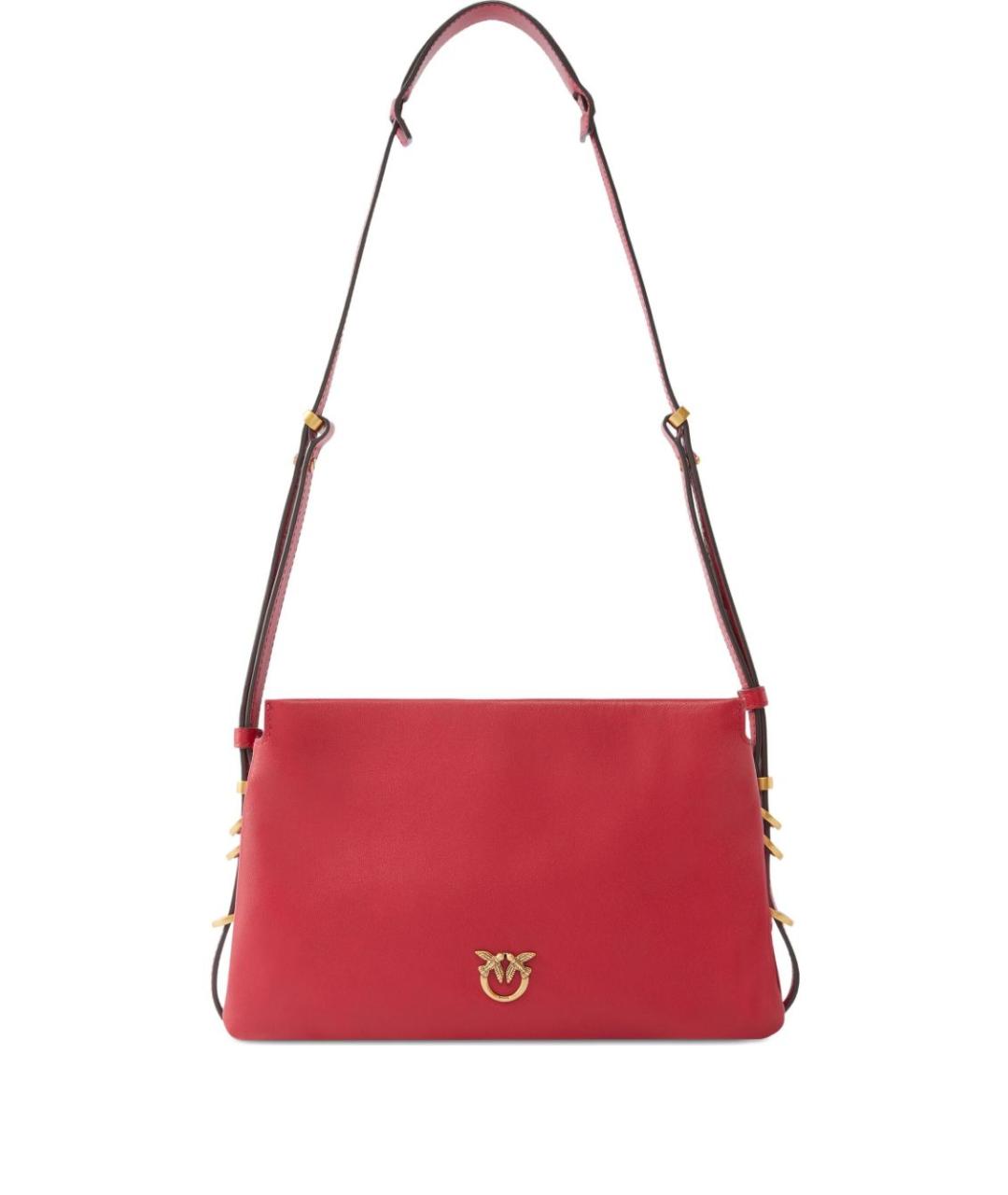PINKO Красная кожаная сумка через плечо, фото 1
