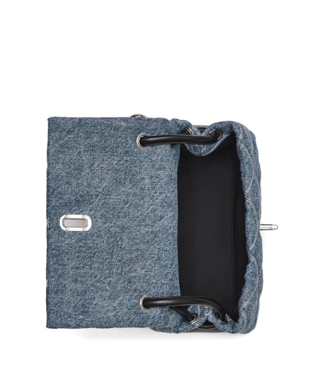 MARC JACOBS Синяя хлопковая сумка с короткими ручками, фото 3