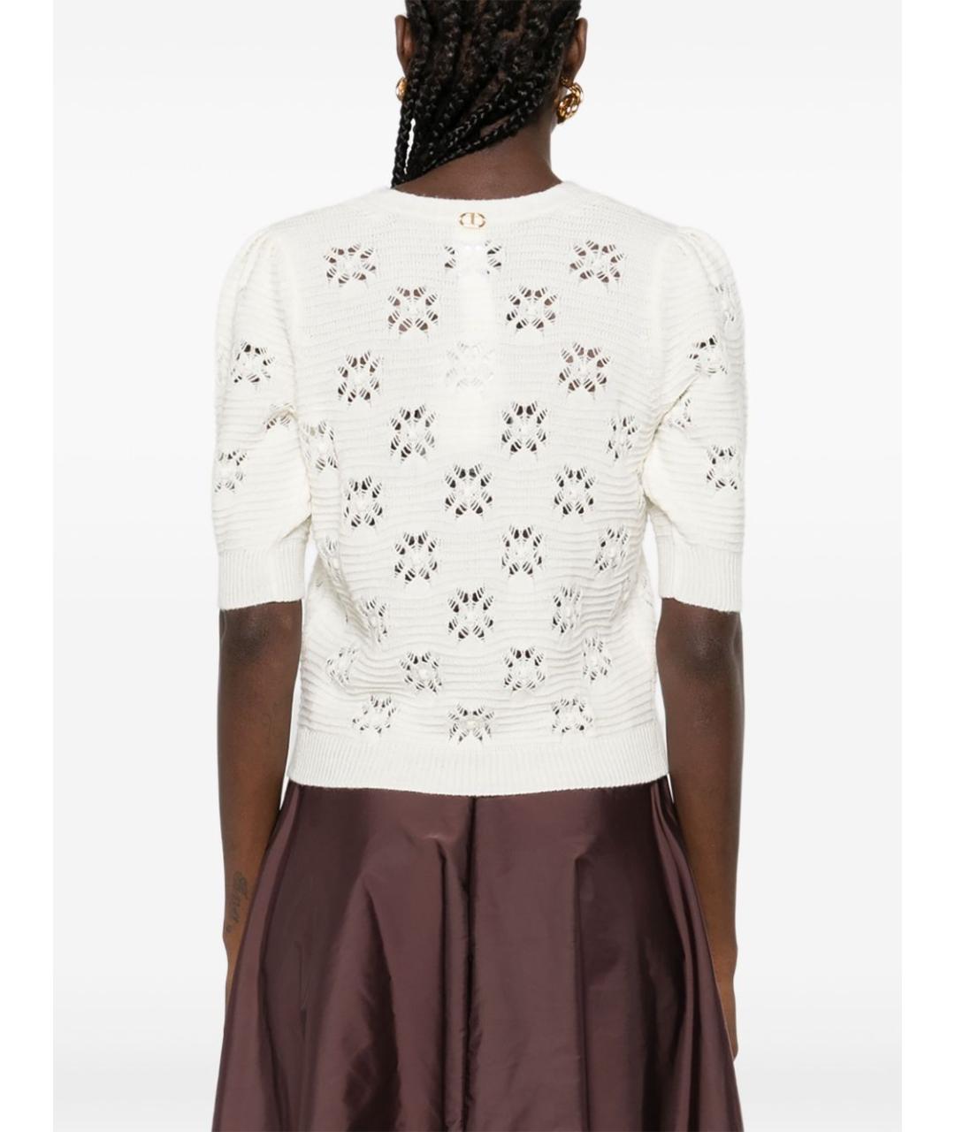 TWIN-SET Белый кардиган, фото 5