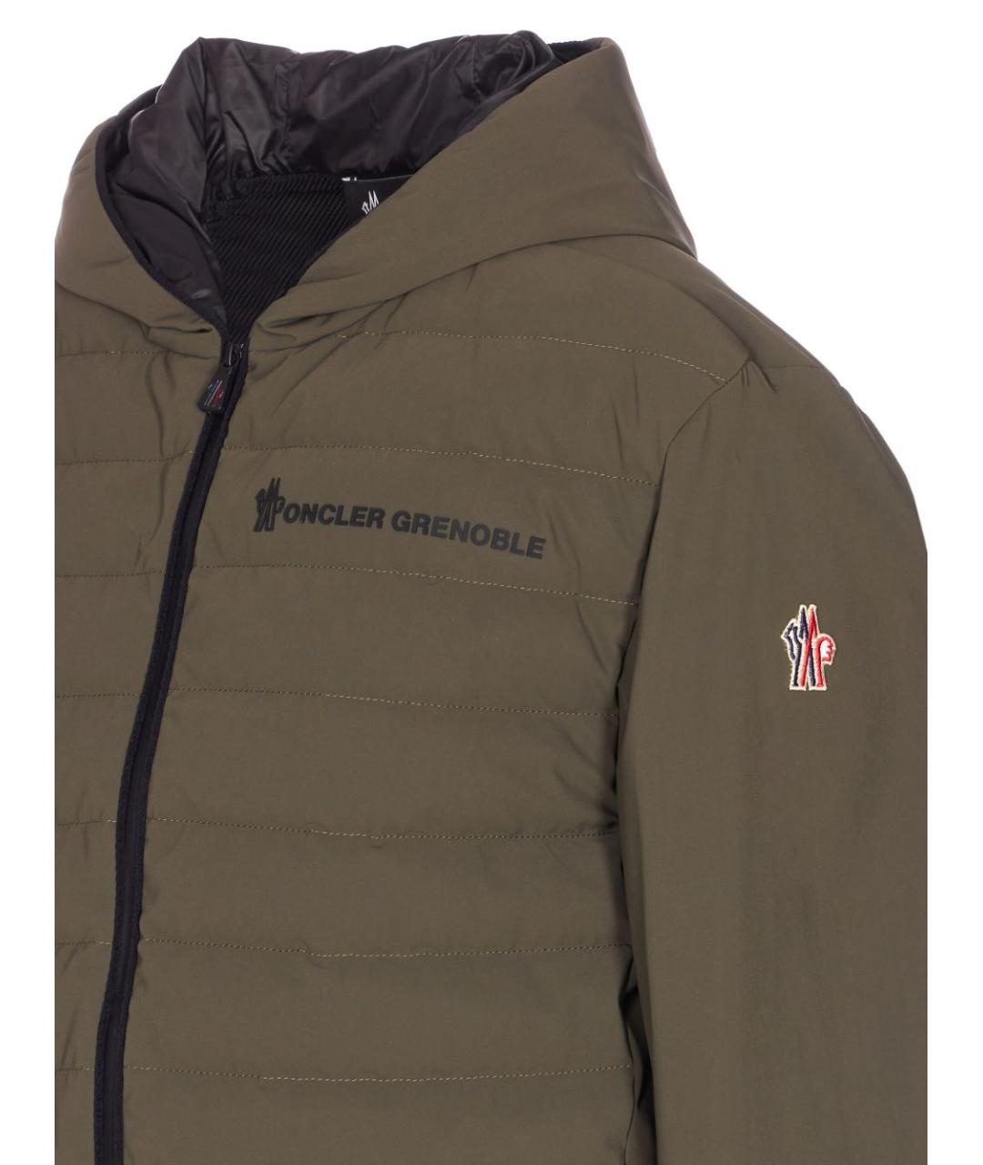 MONCLER GRENOBLE Зеленая полиамидовая куртка, фото 4