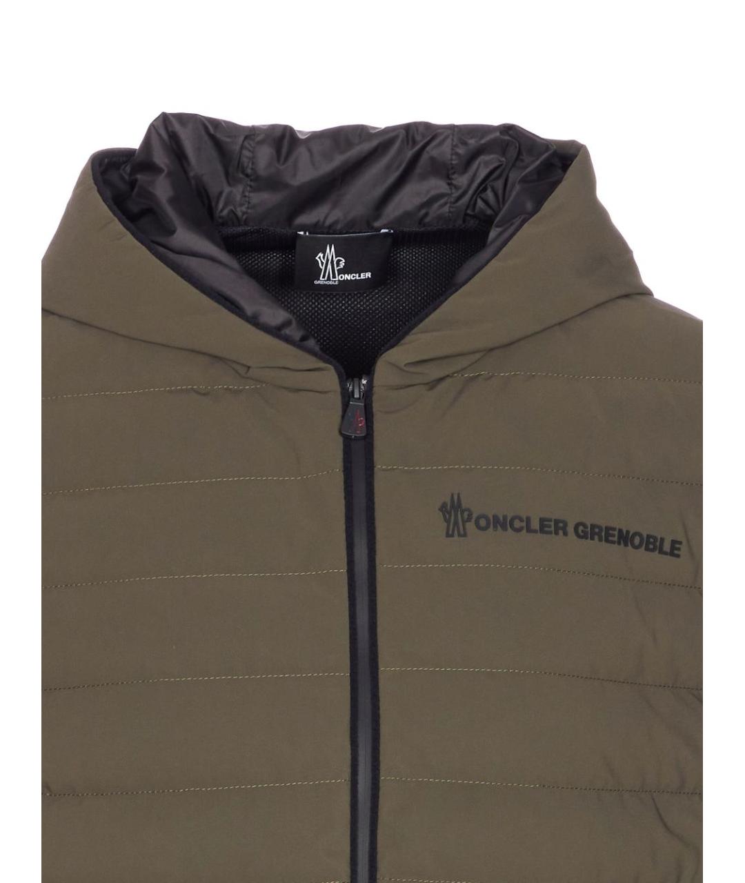 MONCLER GRENOBLE Зеленая полиамидовая куртка, фото 2