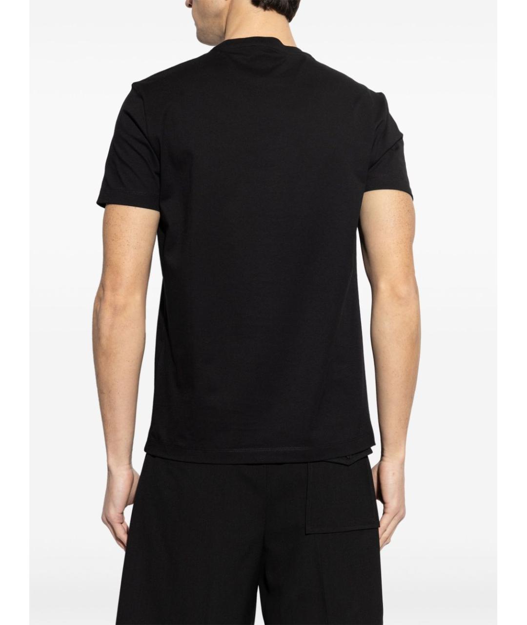 VERSACE Черная хлопковая футболка, фото 4