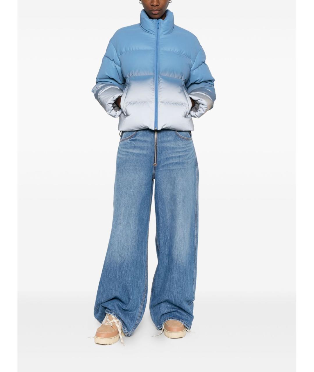 ALEXANDER WANG Голубые хлопковые прямые джинсы, фото 4