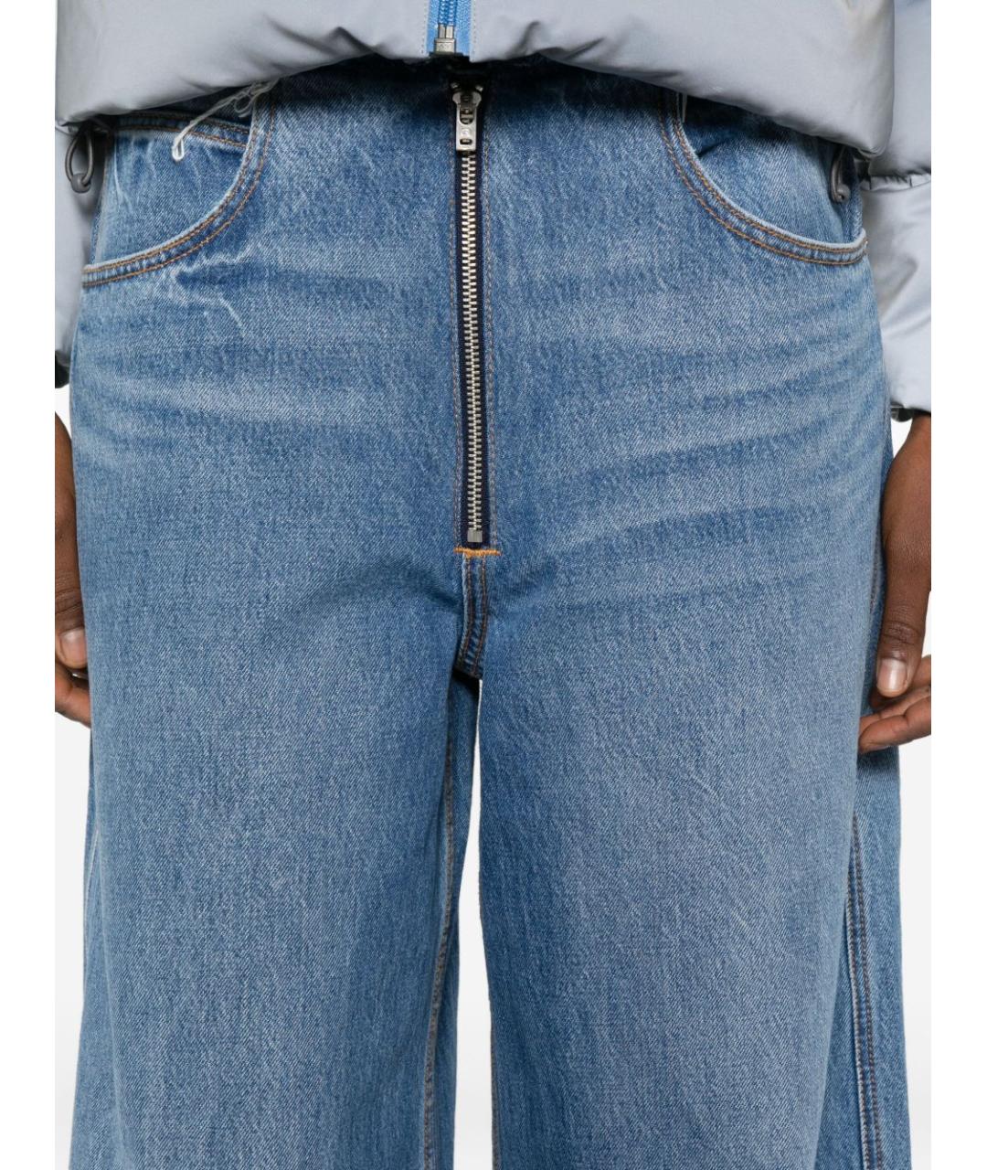 ALEXANDER WANG Голубые хлопковые прямые джинсы, фото 5