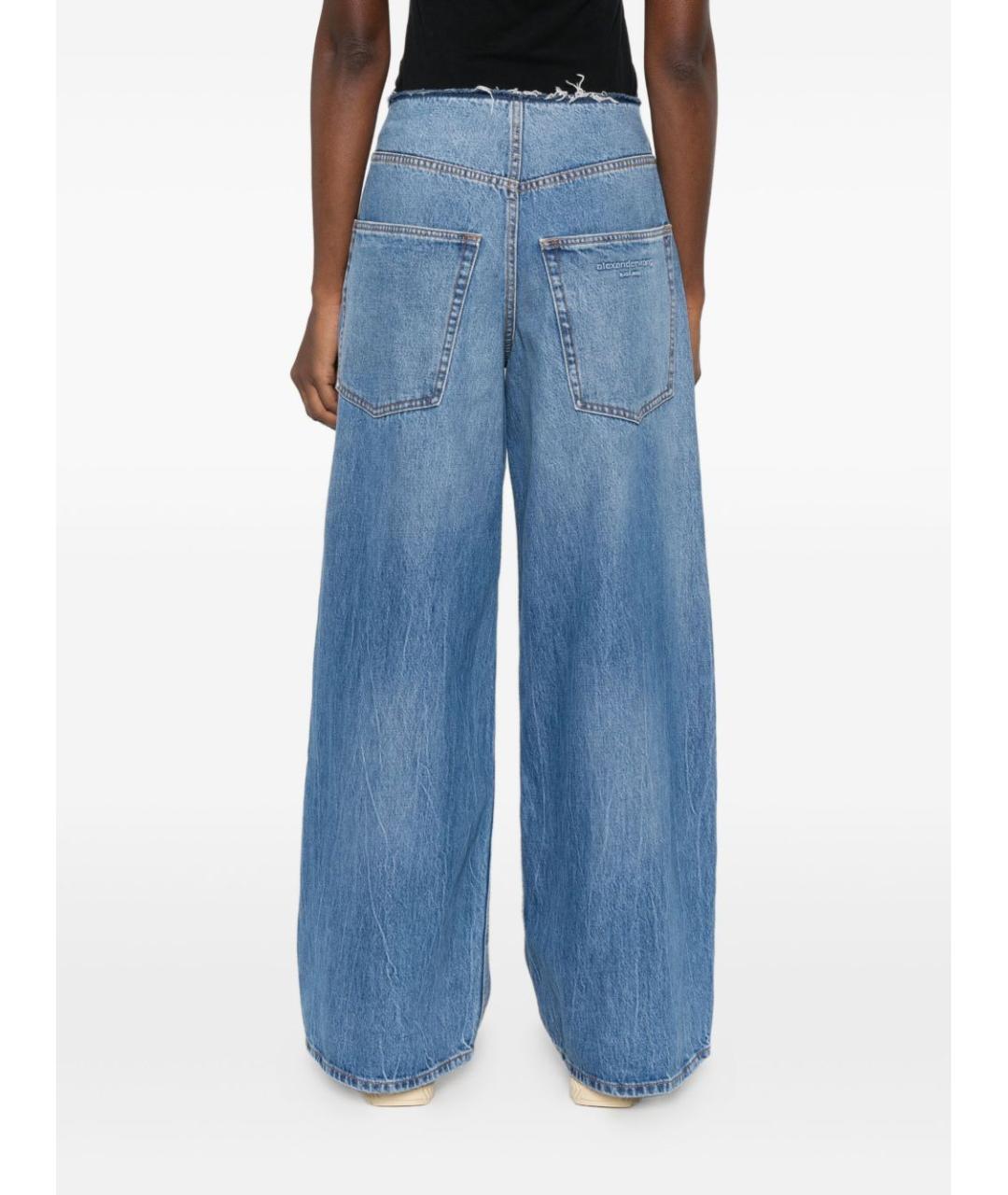 ALEXANDER WANG Голубые хлопковые прямые джинсы, фото 2