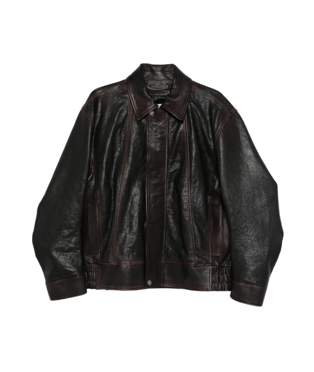 GOLDEN GOOSE DELUXE BRAND Коричневая кожаная куртка, фото 1