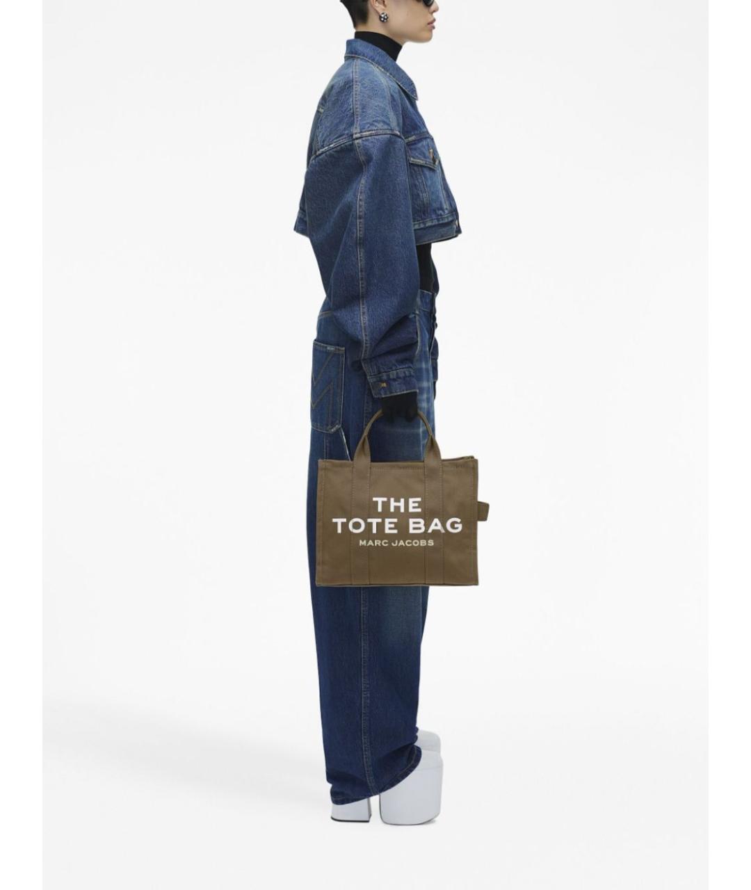 MARC JACOBS Зеленая хлопковая сумка тоут, фото 3