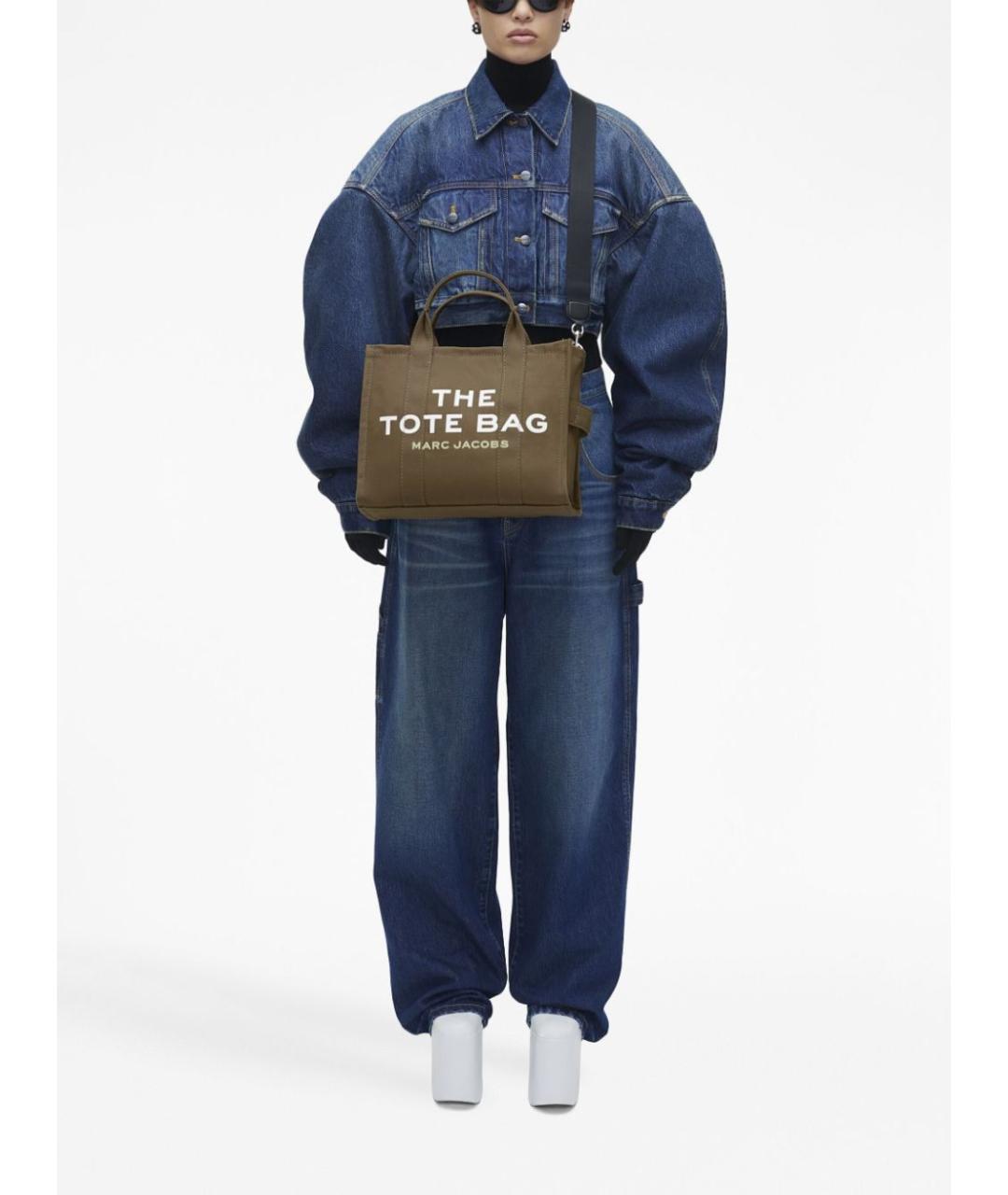 MARC JACOBS Зеленая хлопковая сумка тоут, фото 4