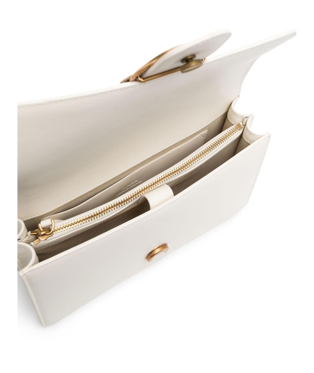 PINKO Белая кожаная сумка через плечо, фото 3